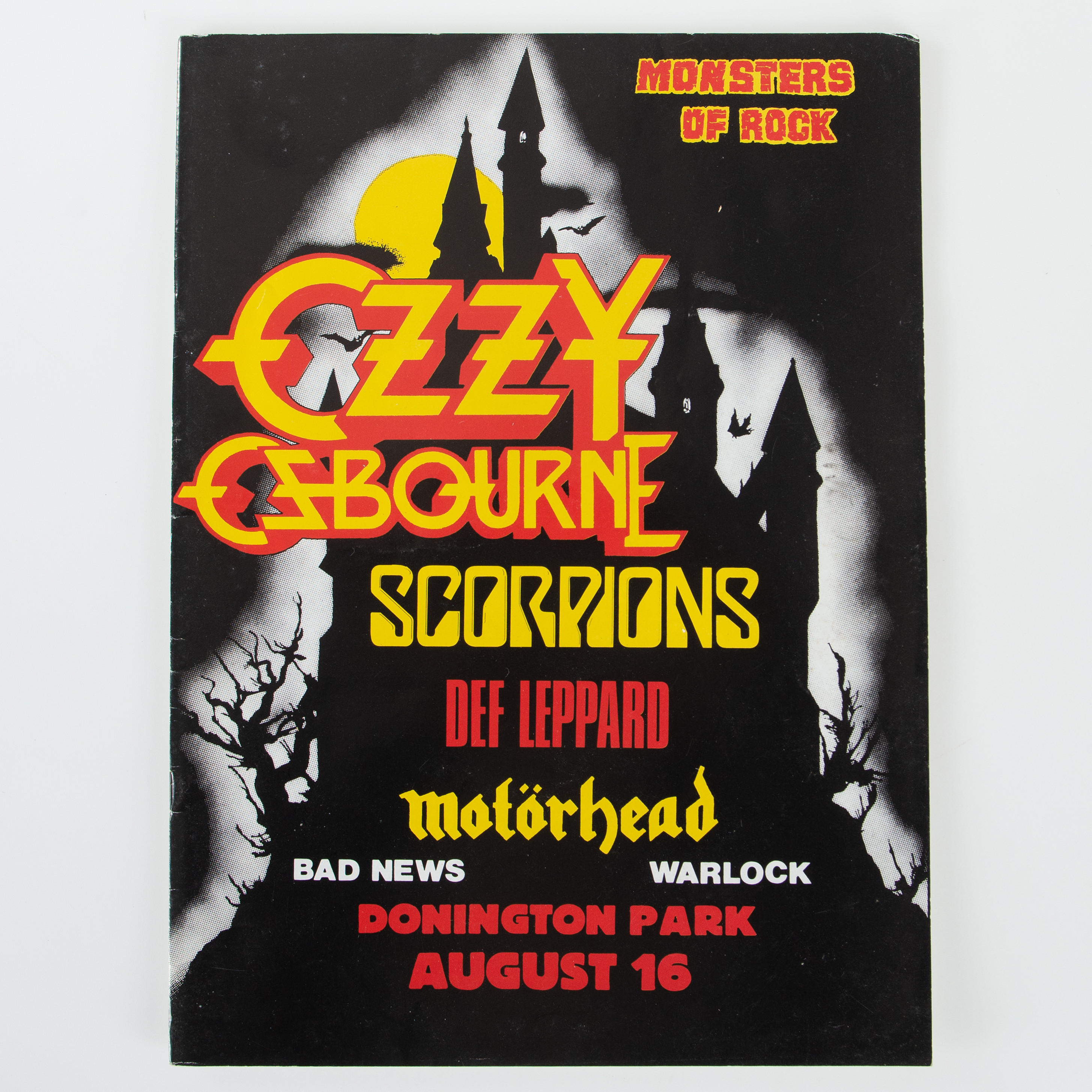 MONSTERS OF ROCK FOTO/TURNÉPROGRAM DONINGTON PARK AUGUST 16 1986.