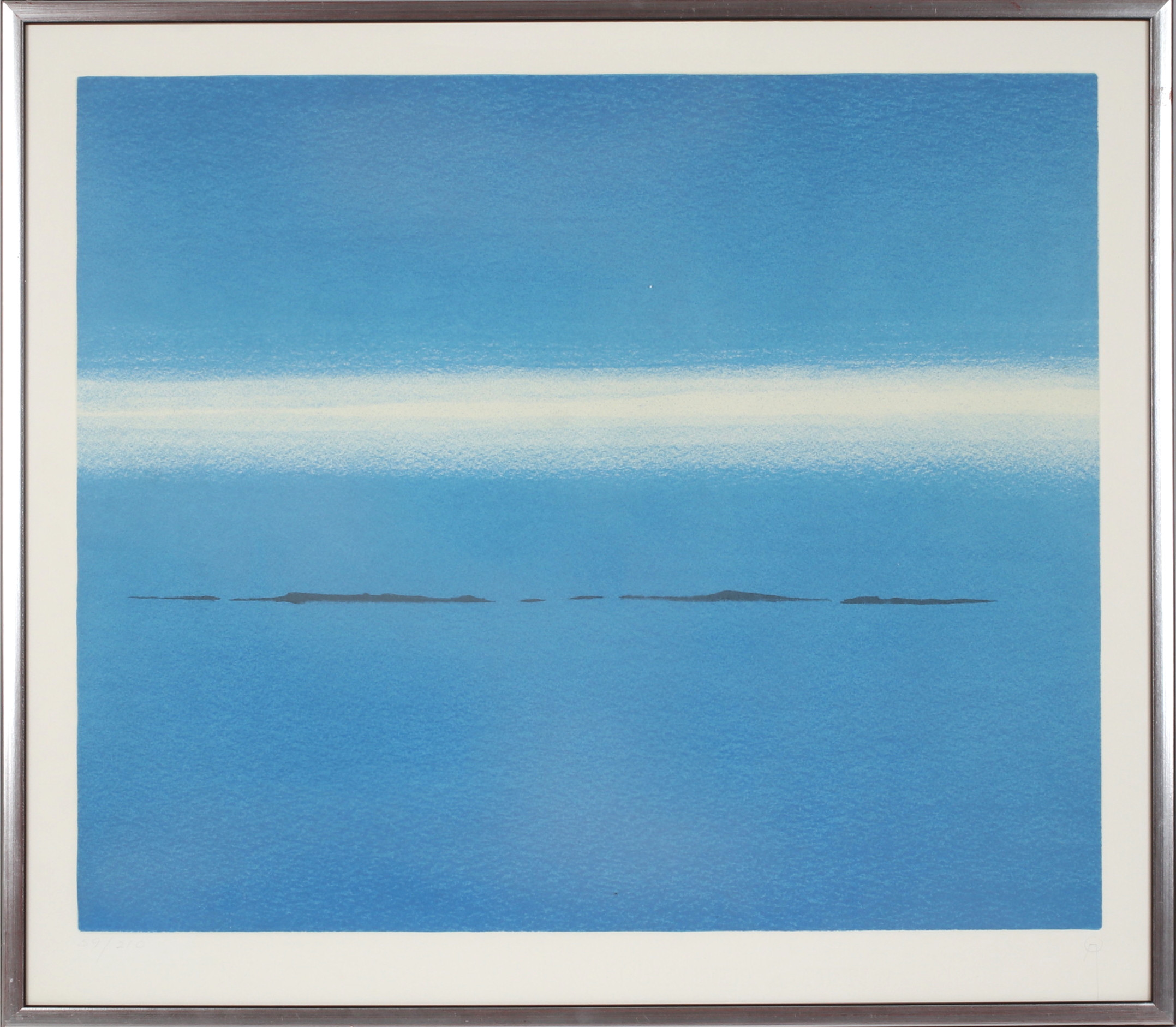 ARNE OLSSON. Havsvy, färglitografi, monogramsignerad och numrerad 59/210.