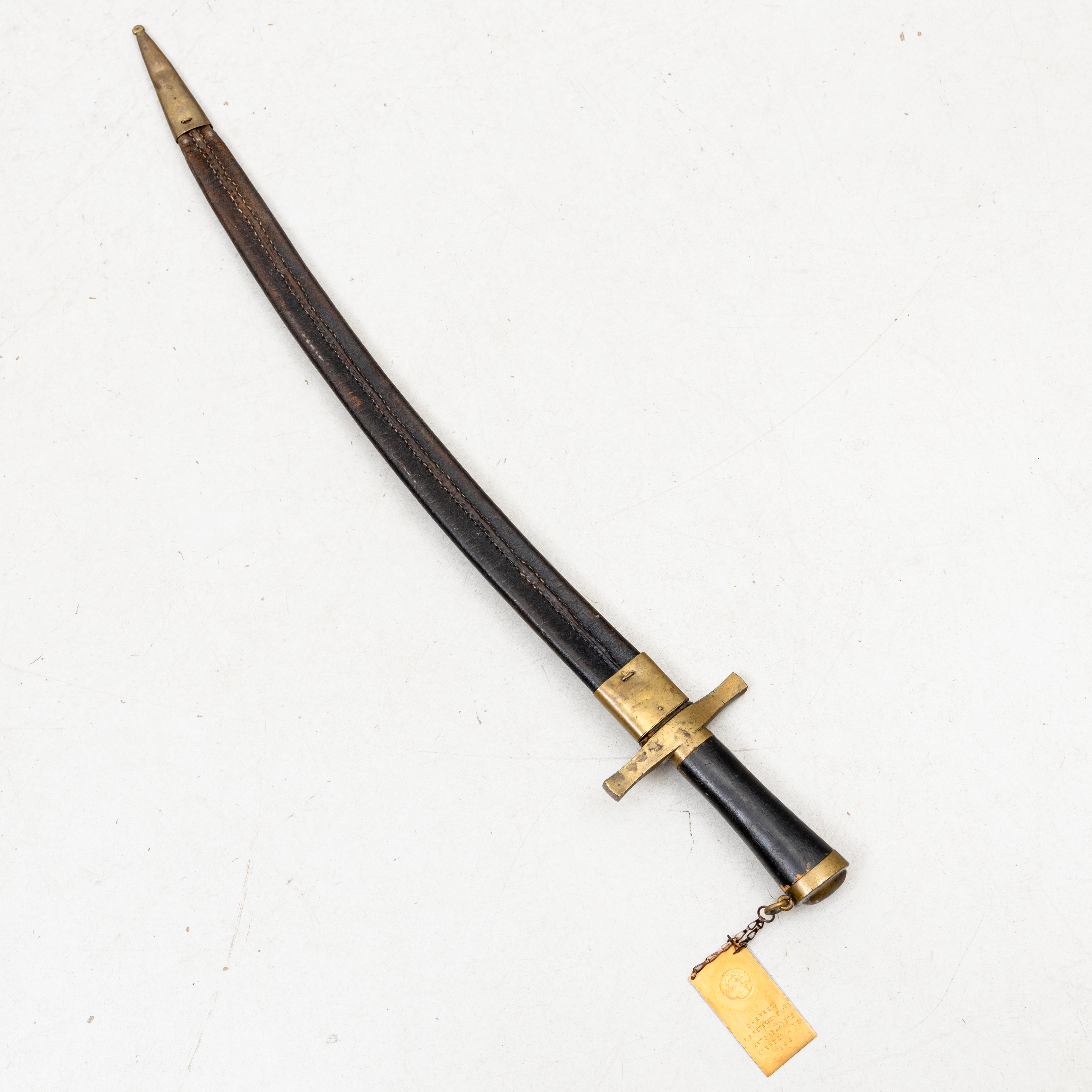 INFANTERIHUGGARE, svensk, med läderbalja. m/1856.