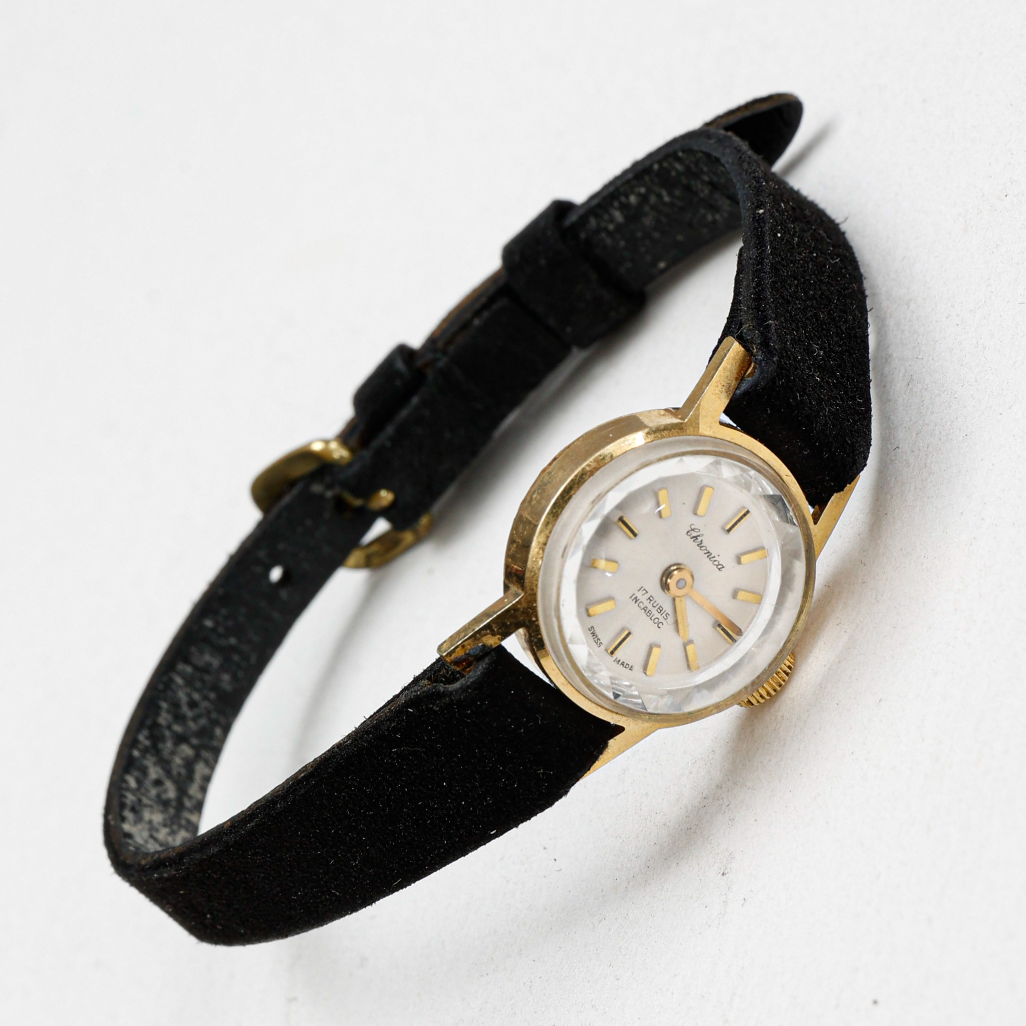 ARMBANDSUR, dam, Chronica,boett i 18 karat guld.
