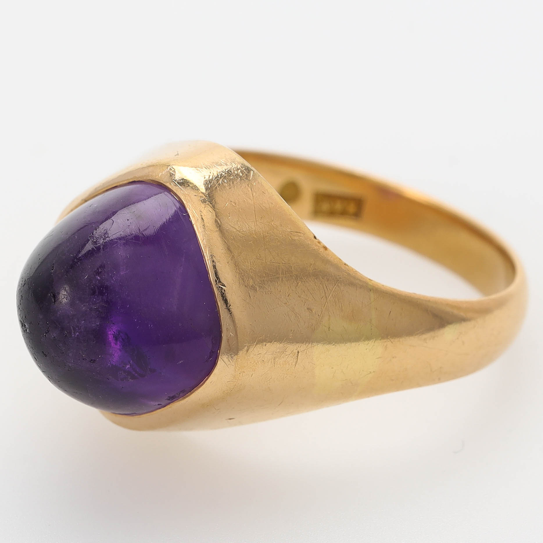 RING, 18 k guld, ametist, Göteborg 60-tal.
