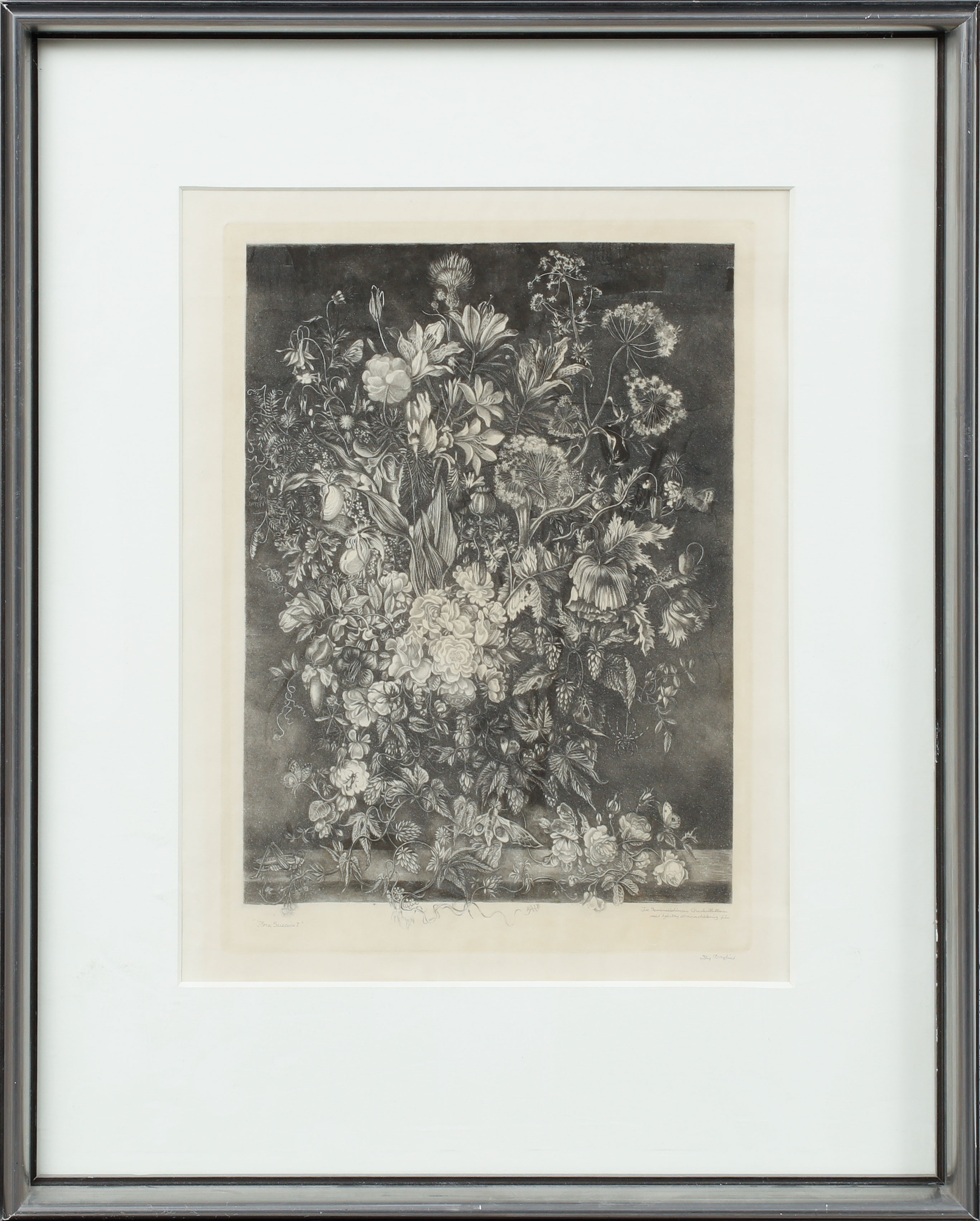 STIG BORGLIND. "Flora Suecia I", etsning, signerad.