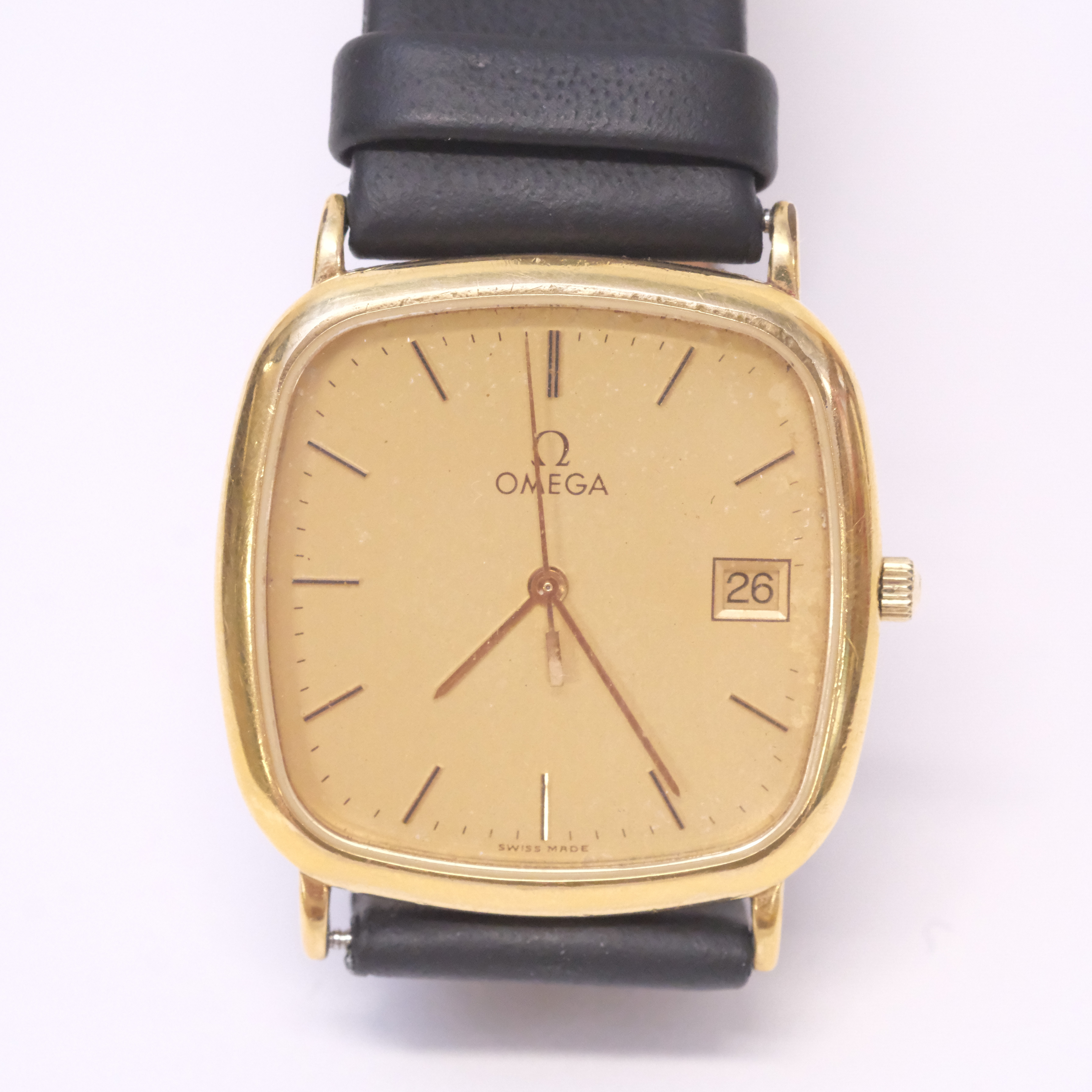ARMBANDSUR, OMEGA, DE VILLE, GULDDOUBLÉ, QUARTZ.