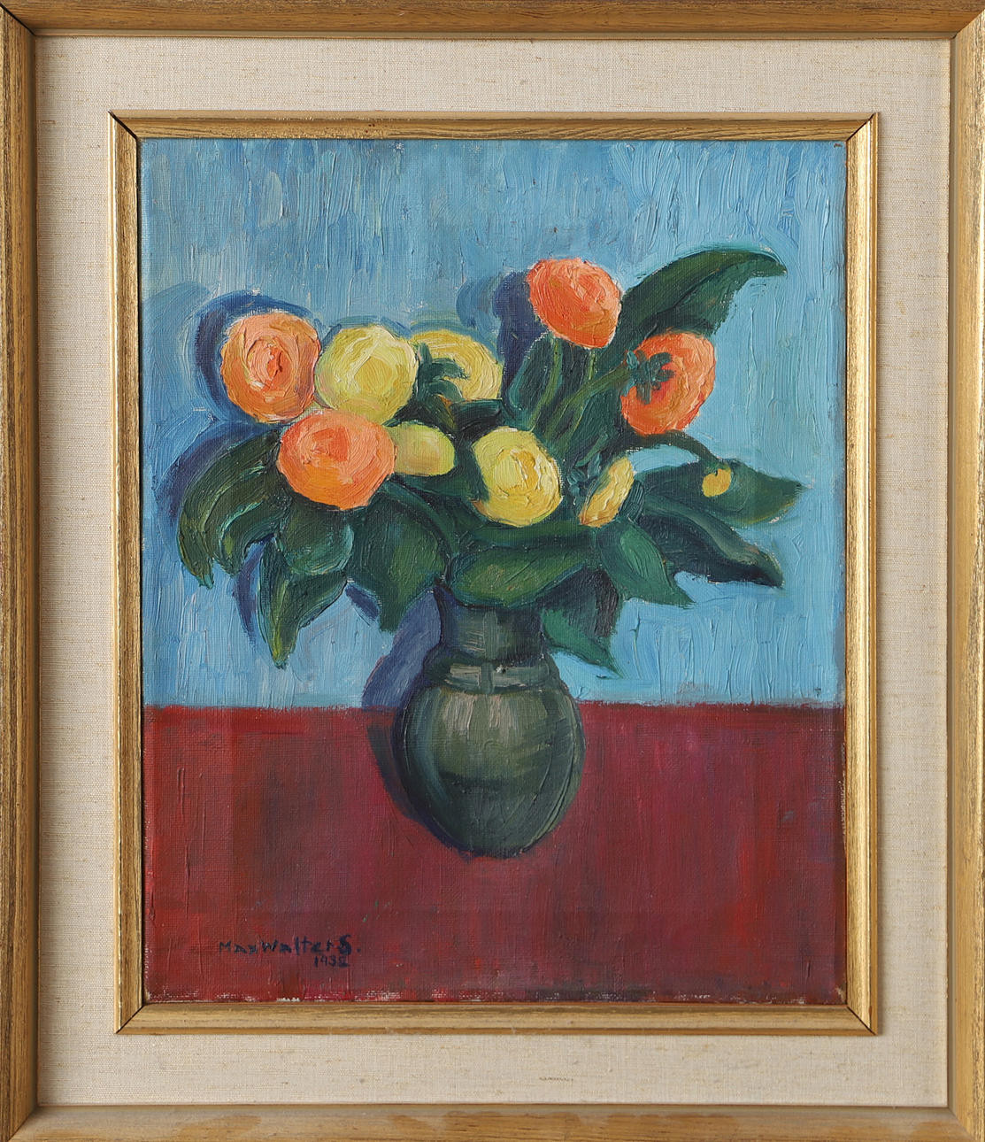 MAX WALTER SVANBERG. Olja på duk, blomsterstilleben, signerad, daterad 1932.