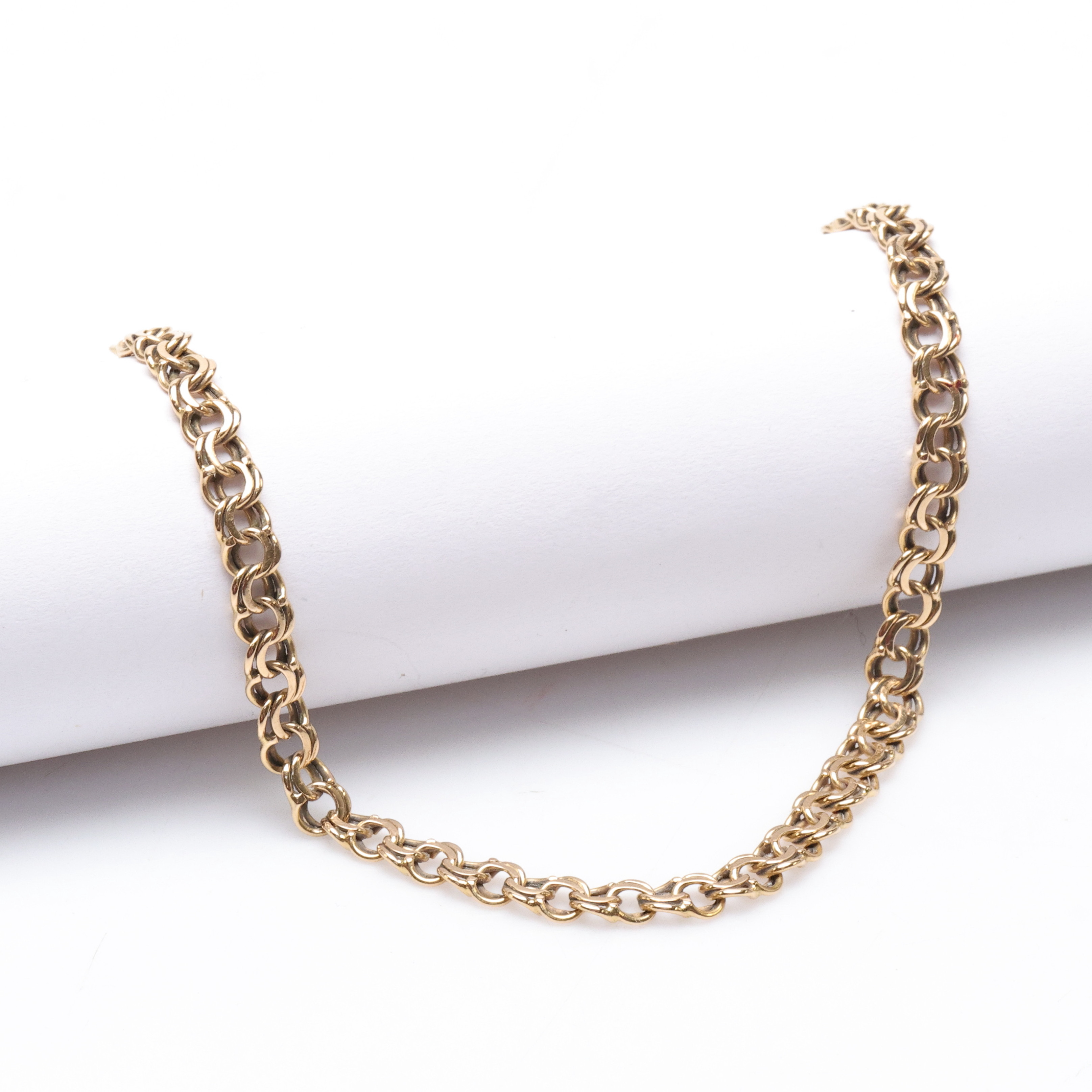 ARMBAND, 18K, bismarckslänk, vikt ca 7gram.