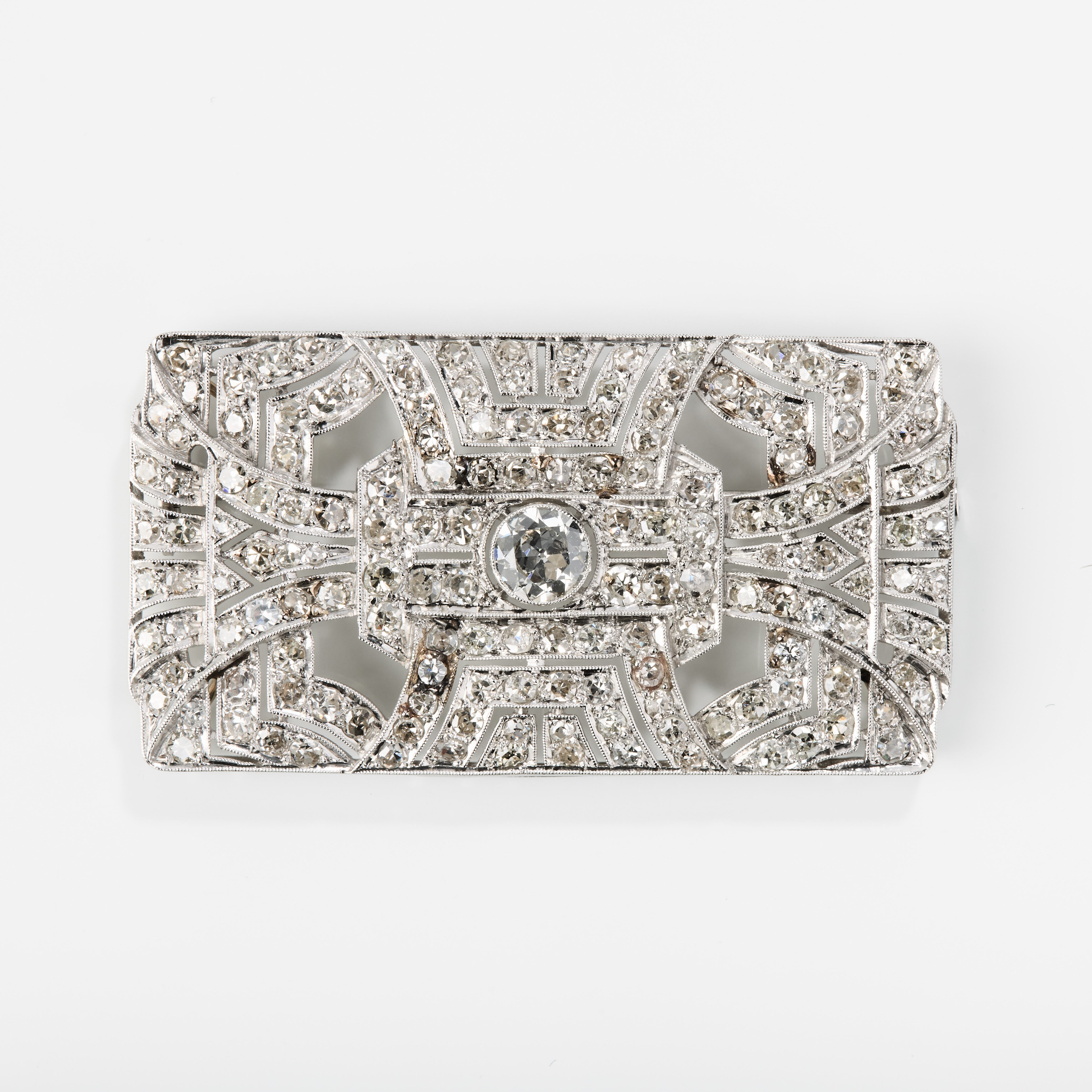 BROSCH/HÄNGE, platina och diamanter, Art Déco, 1920-tal.