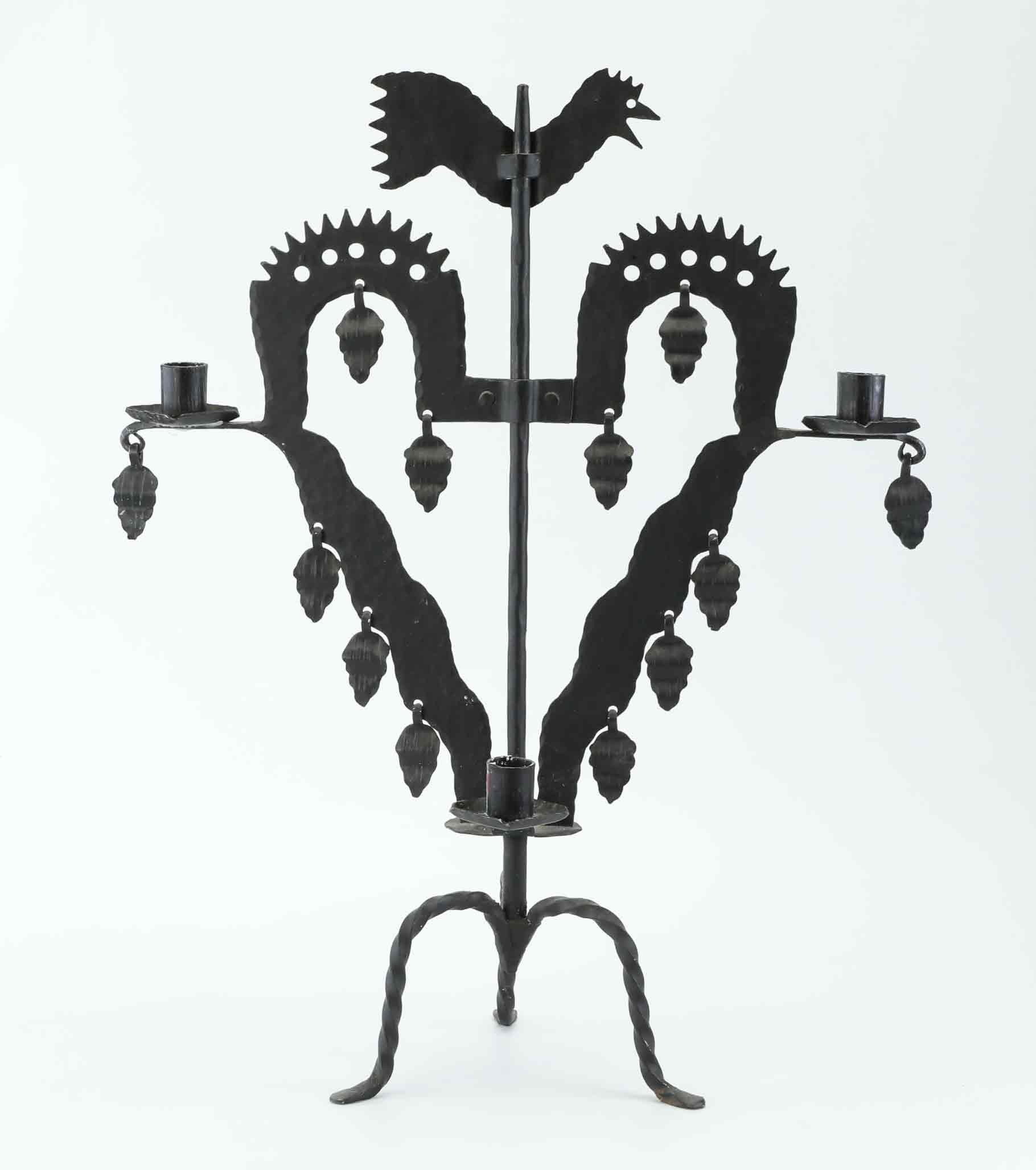 LJUSSTAKE, "Tuppljusstake", smide, 1900-tal.