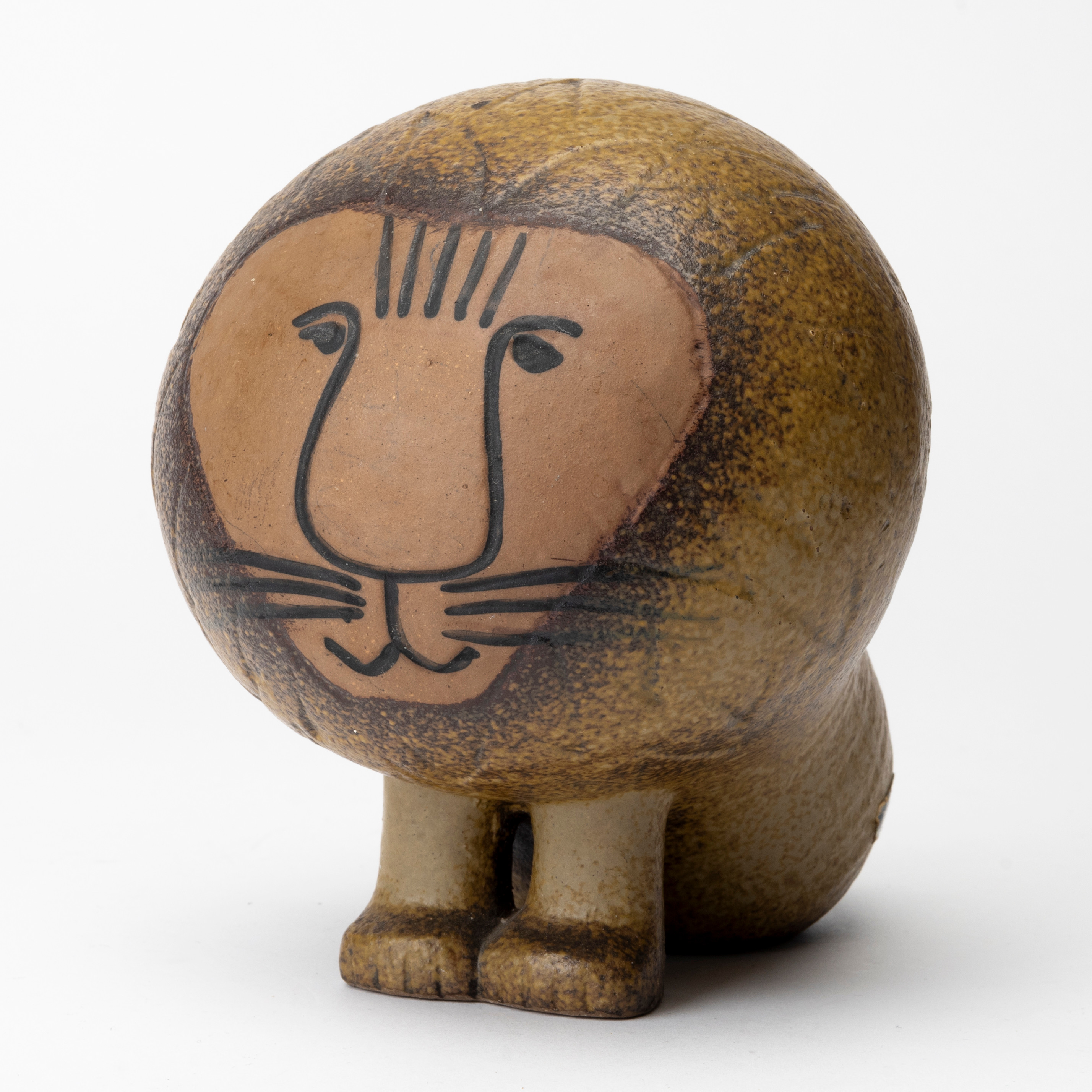 LISA LARSON. Figurin, stengods, "Lejon", ur serien "Afrika", etikettmärkt, Gustavsberg, formgiven 1964.