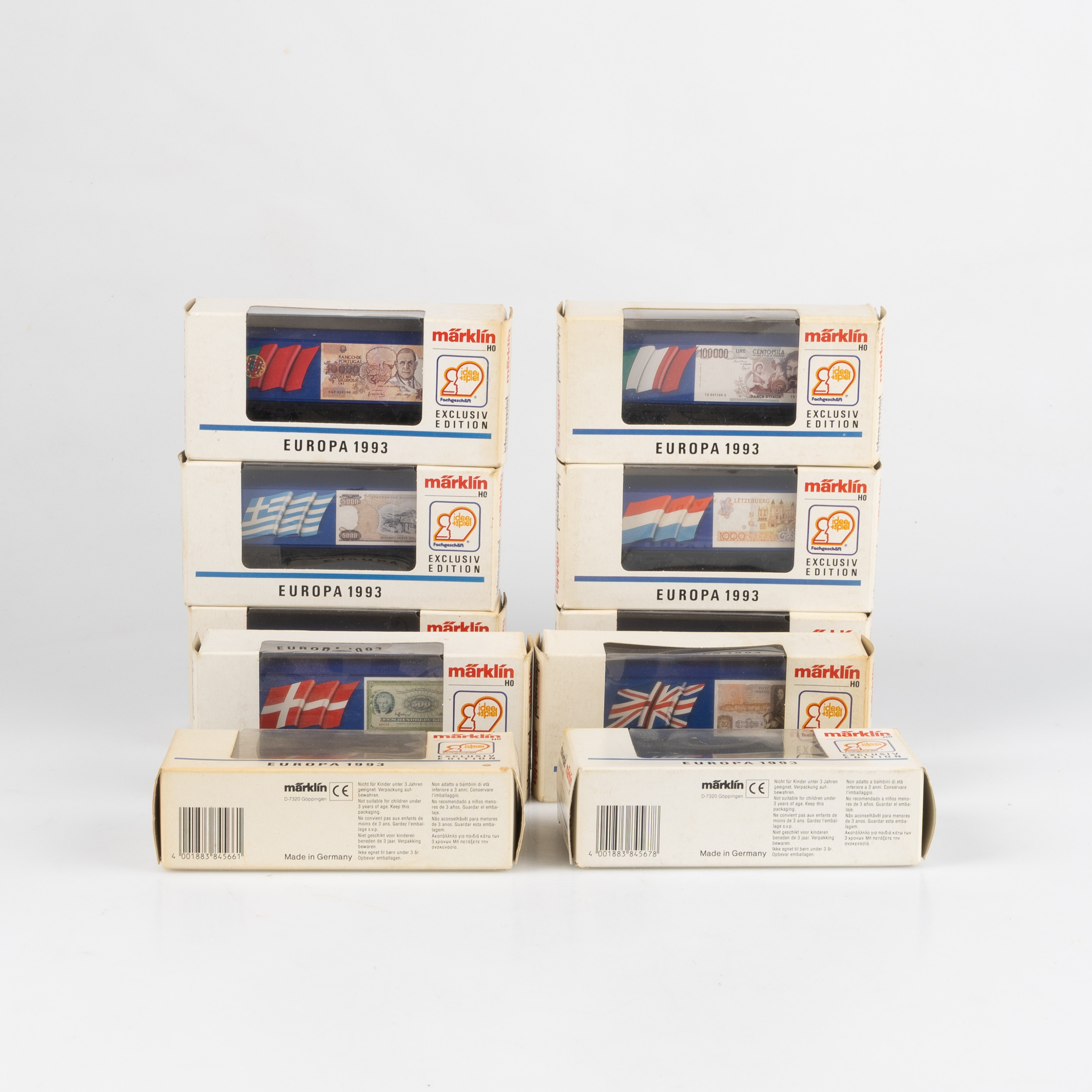 MÄRKLIN, 10 st, vagnar, "Europa 1993", H0.