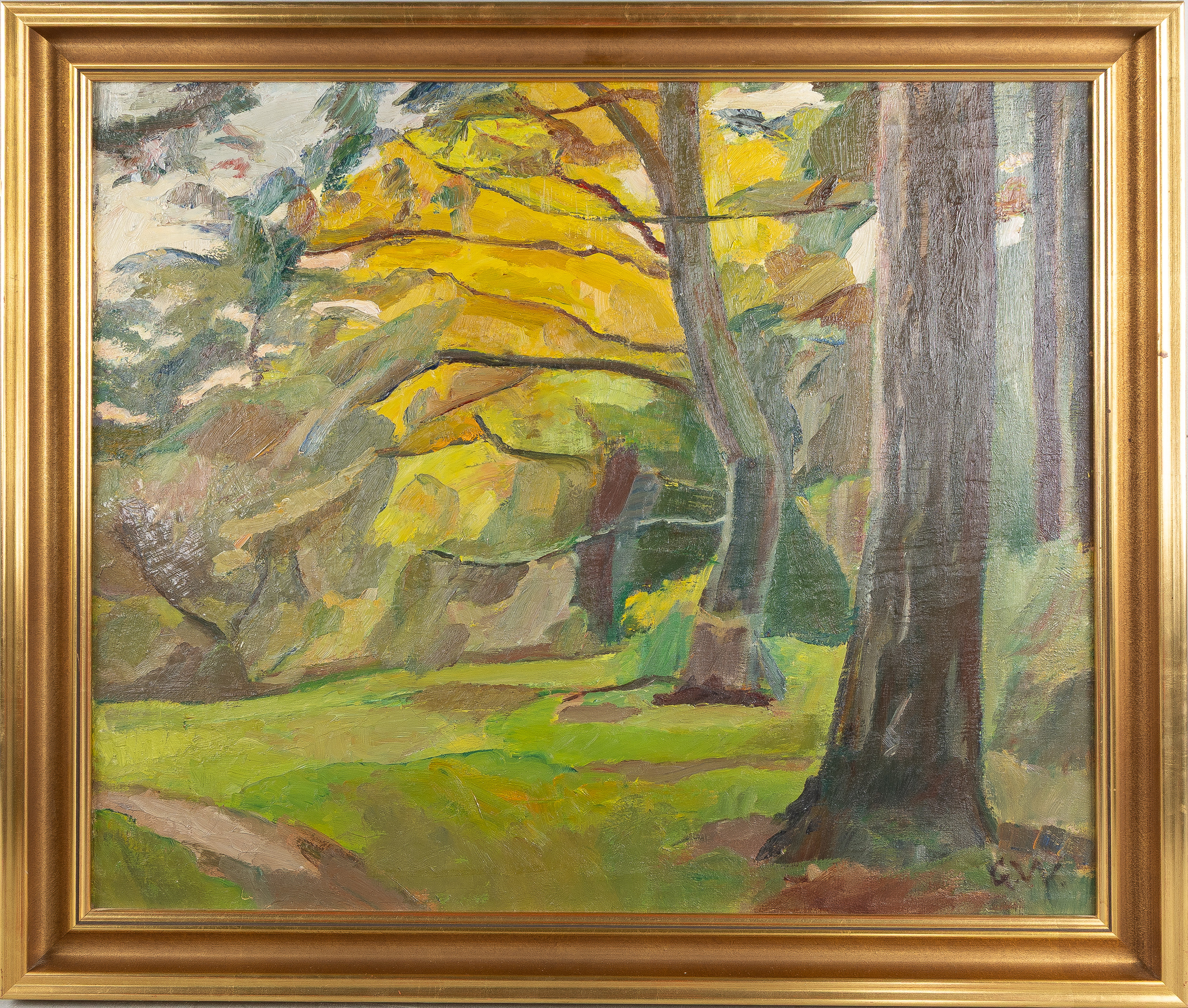 GUSTAF WOLMAR (1880-1971). Landskap, olja på duk.