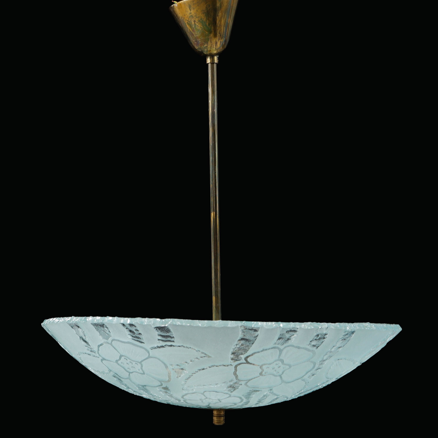 TAKLAMPA, glas, 1900-talets mitt.
