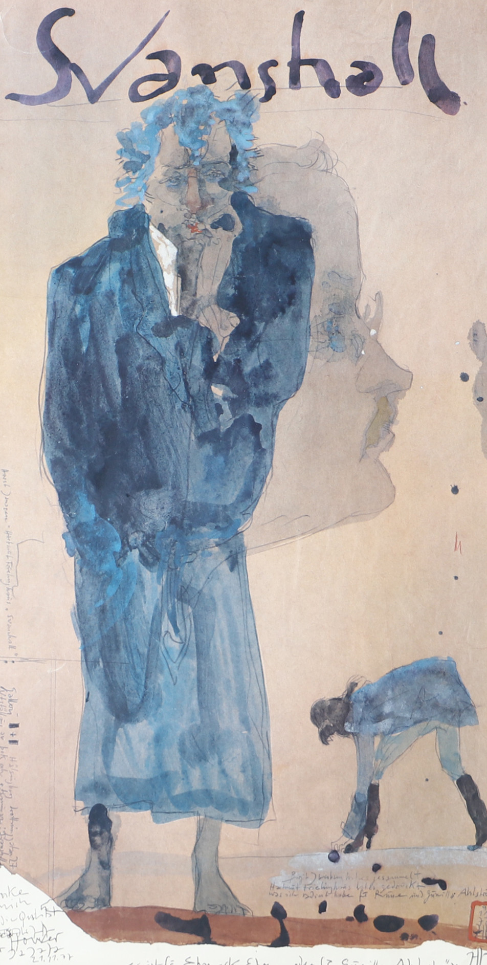 UTSTÄLLNINGSAFFISCH. Horst Janssen, Svanshall.