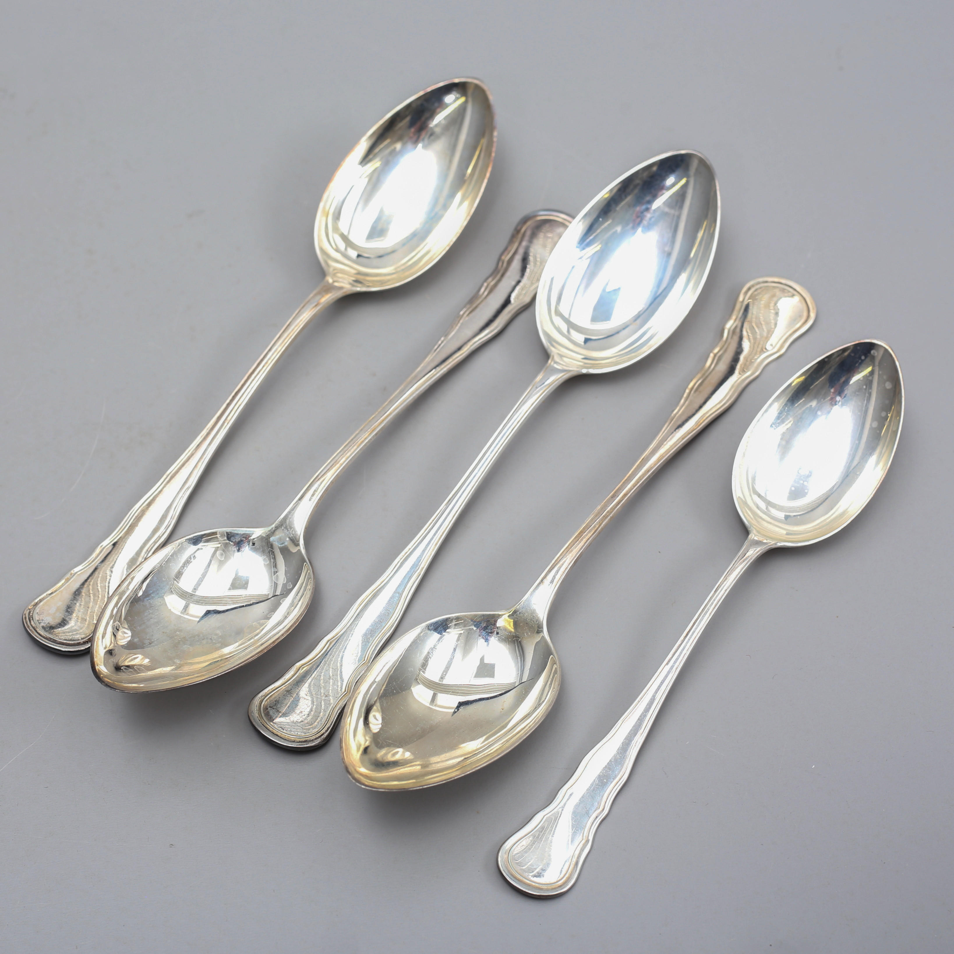 SKEDAR, 5 st, silver, 303 gram,Hallbergs Guldsmeds Ab C G Stockholm, 1929.