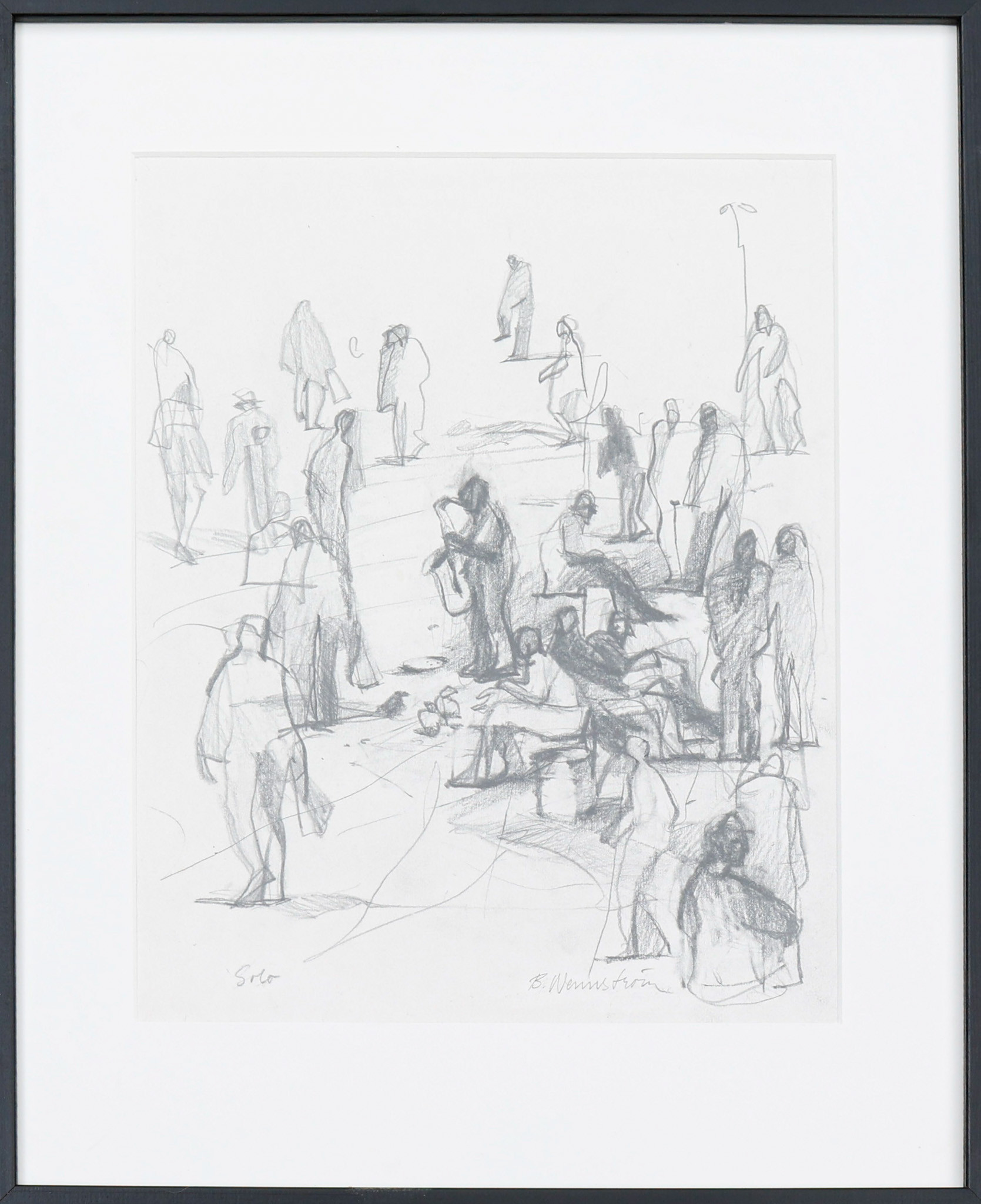BERNDT WENNSTRÖM. Litografi, " Solo ", signerad.