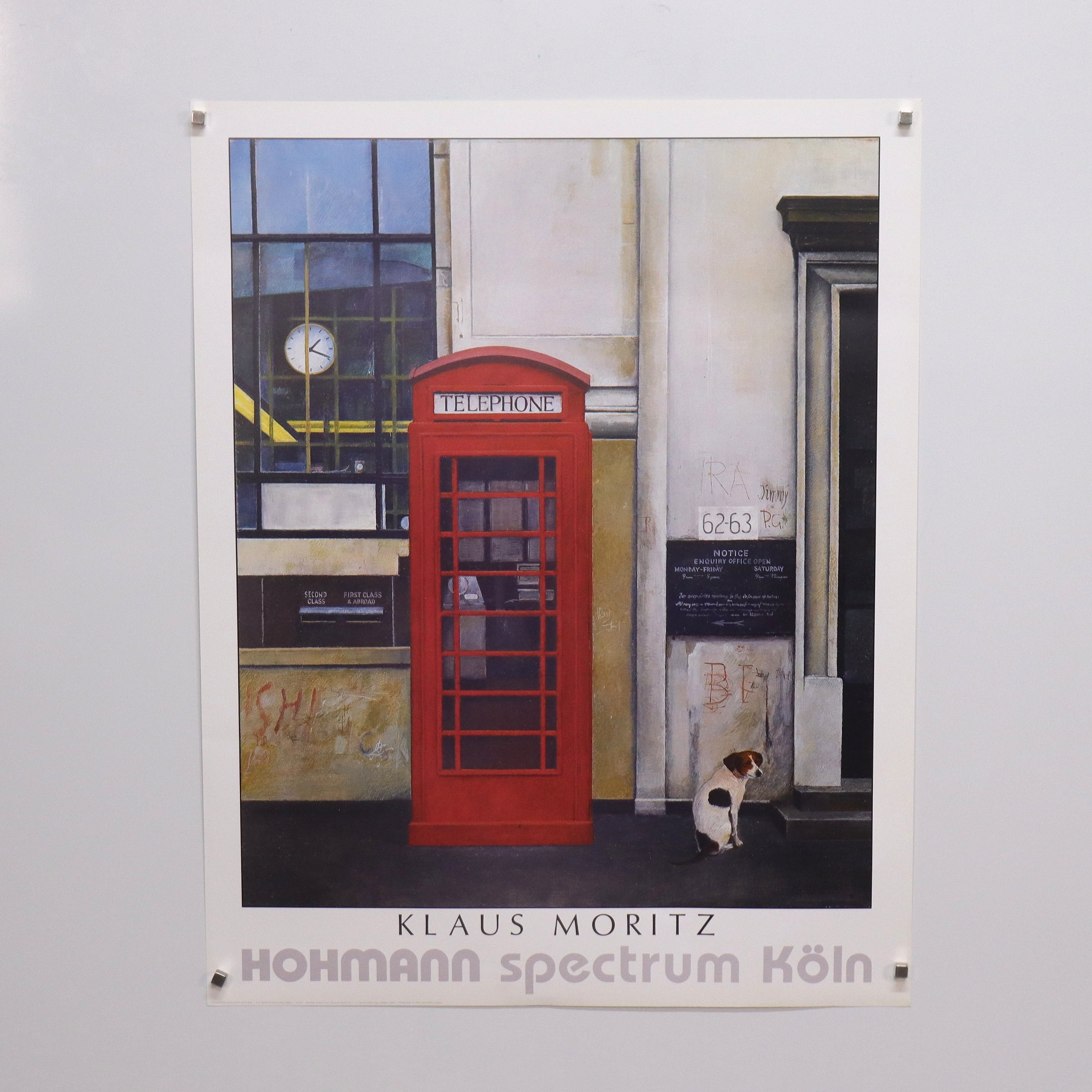 KLAUS MORITZ (1930-2016). utställningsaffisch, Galerie/Edition, Hohmann Spectrum, Köln, 1984.
