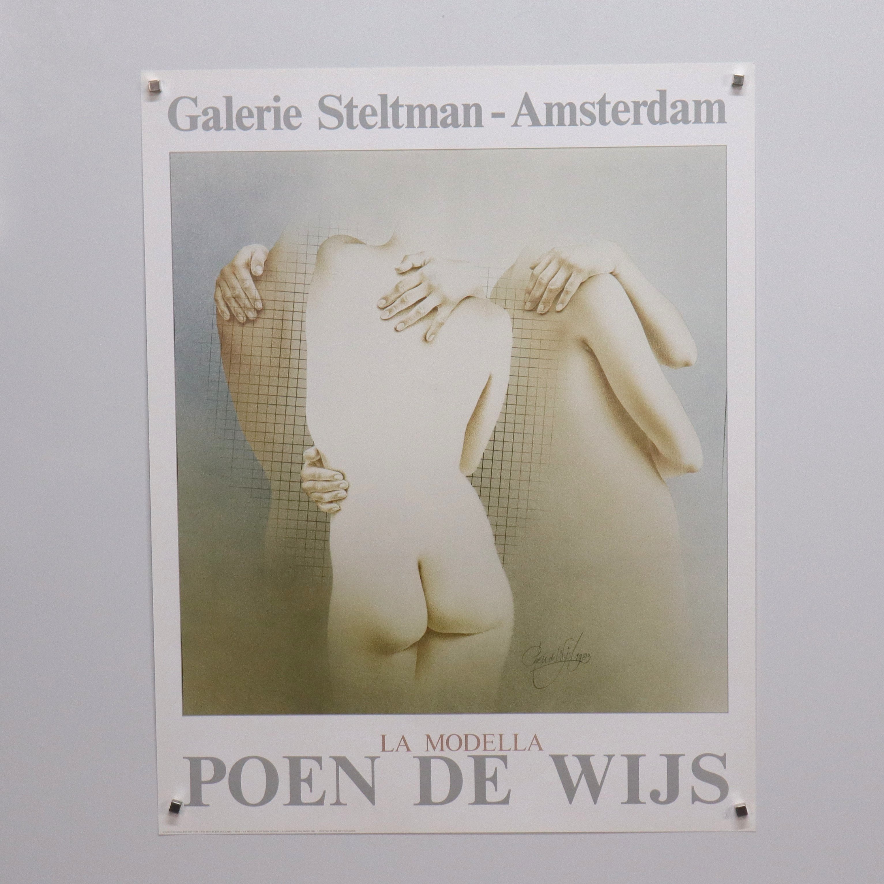 POEN DE WIJS (1948-2014). utställningsaffisch, Galerie Steltman, Amsterdam, "La Modella", 1984.
