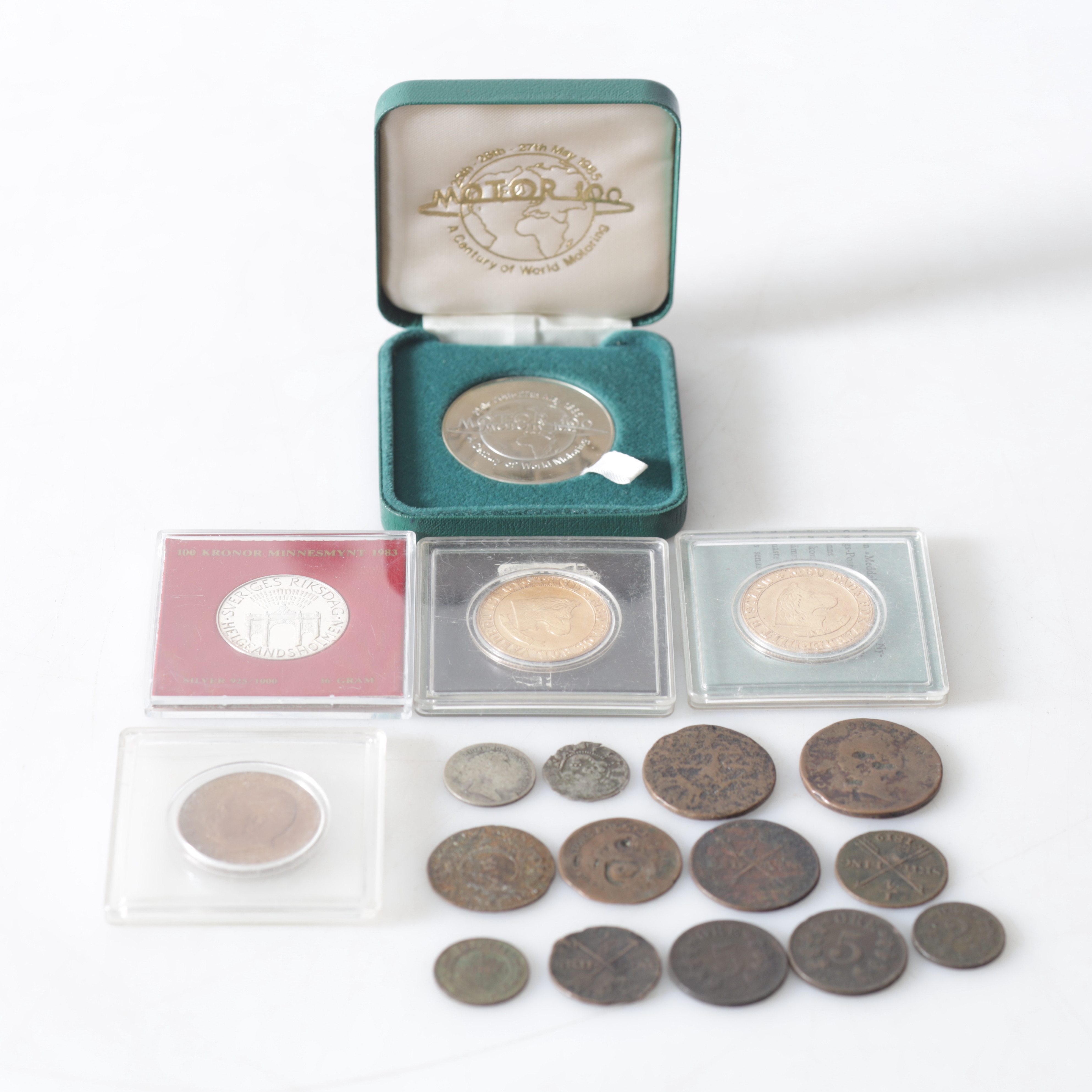 MYNT & MEDALJER, bl.a. silver, Sverige och övriga världen, 18/1900-tal.