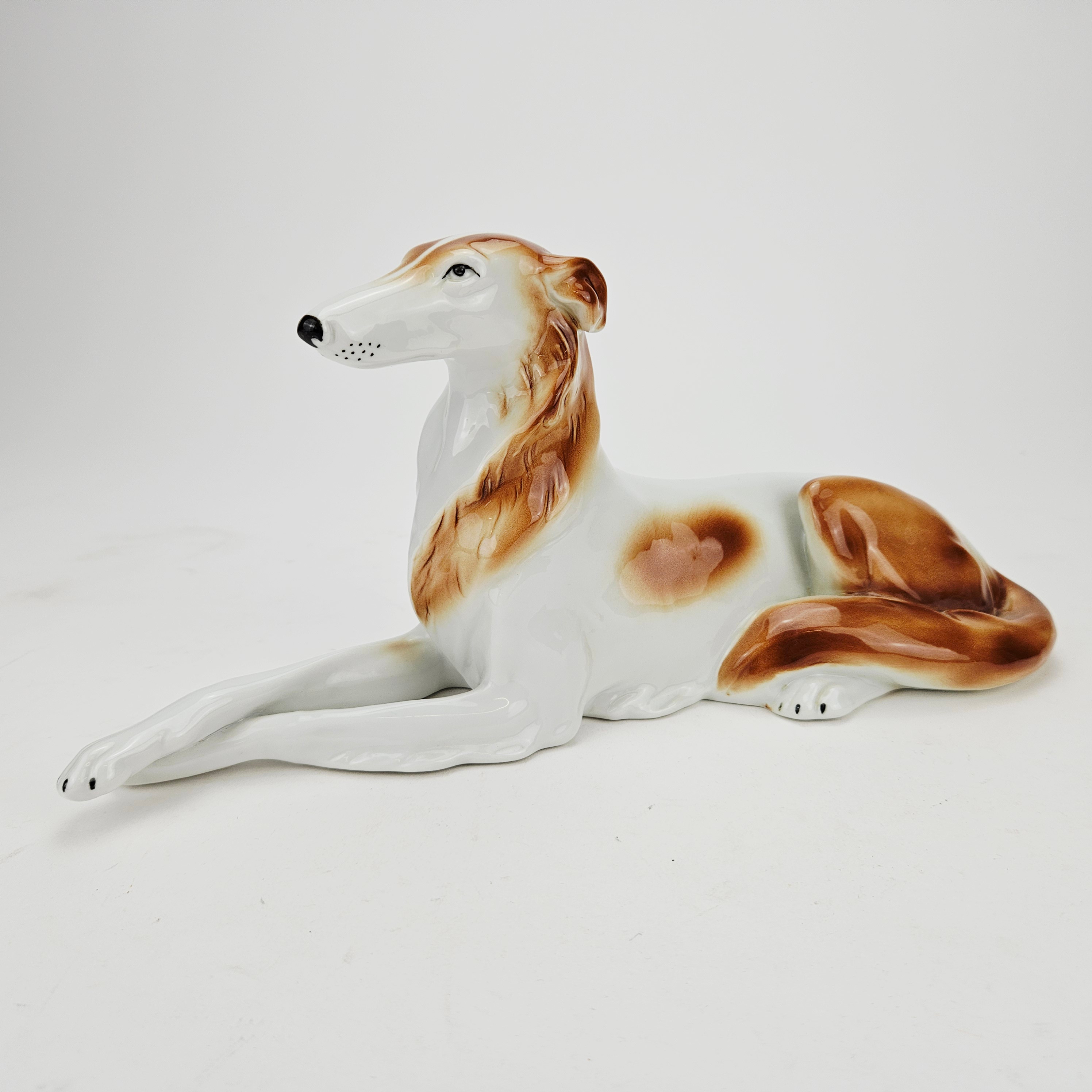 FIGURIN, porslin, Borzoi, Wagner & Apel, Tyskland.