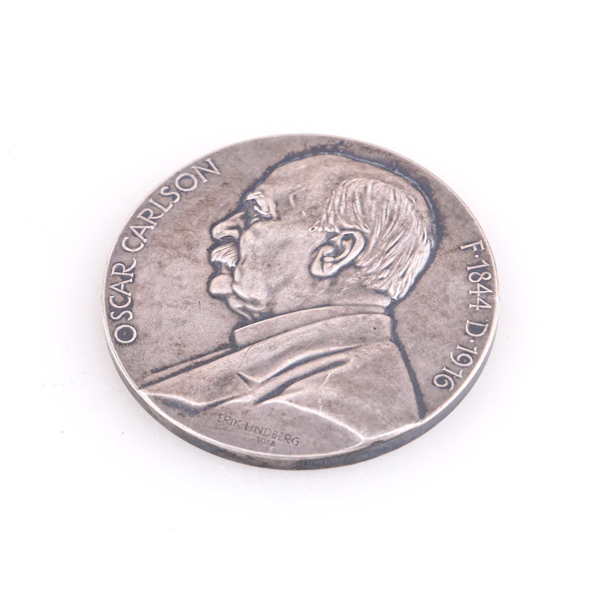 MINNESMEDALJ, silver, Oscar Carlson-medaljen, vikt ca 107,5 gram.