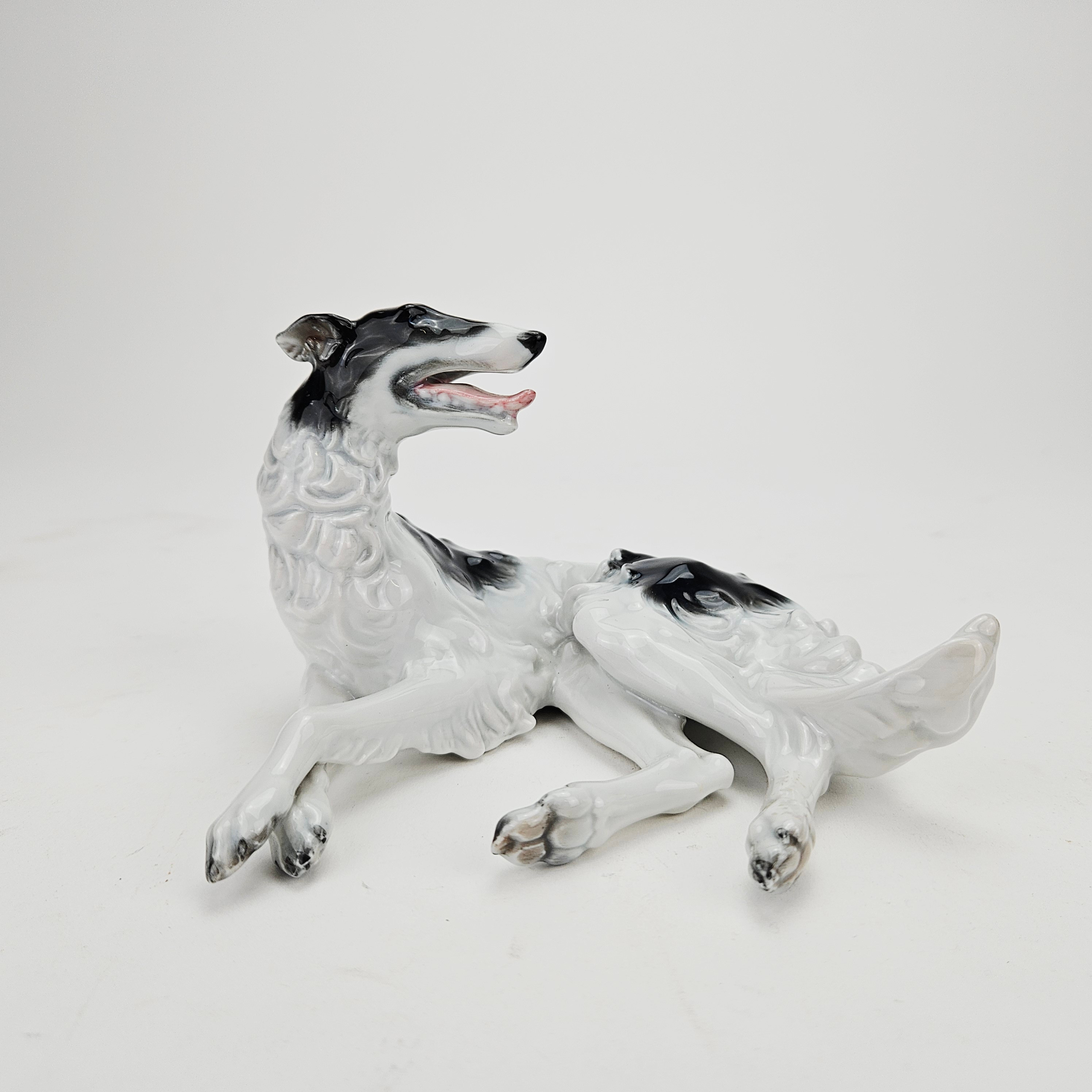FIGURIN, porslin, Borzoi, Rosenthal, Tyskland.