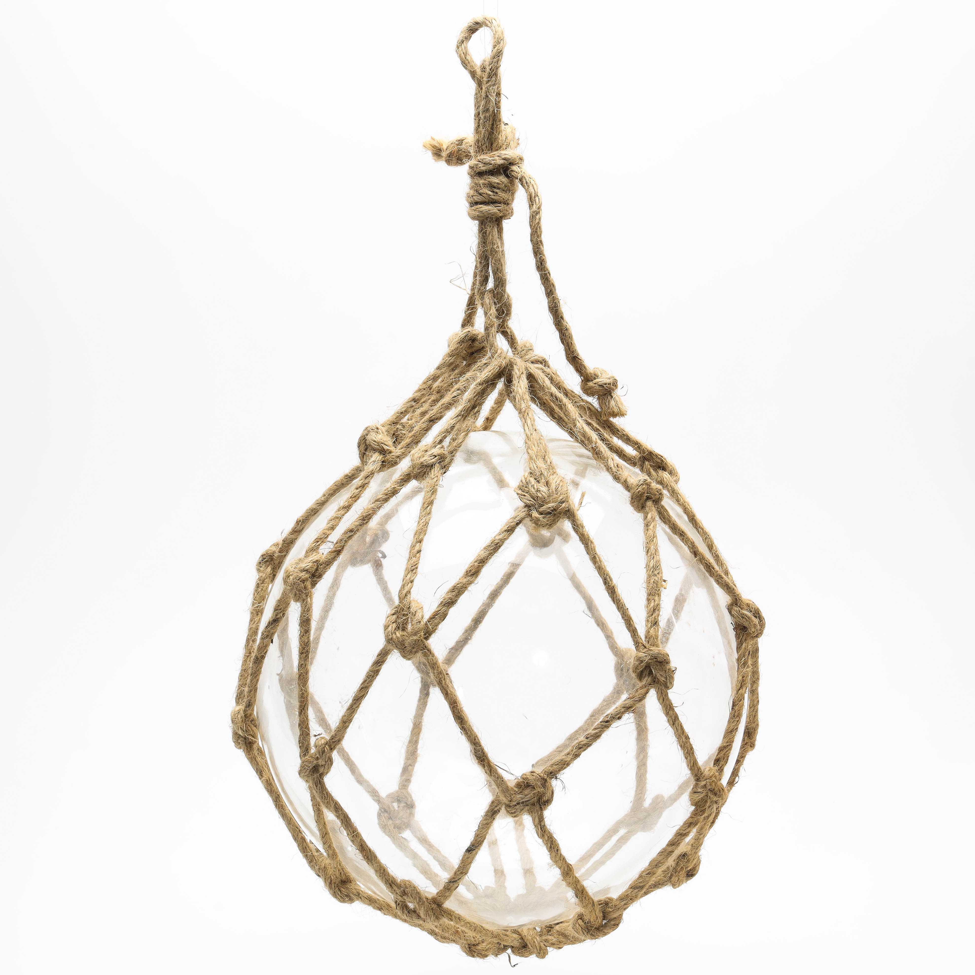 GLASFLÖTE, jutesnöre, 30 cm diameter.