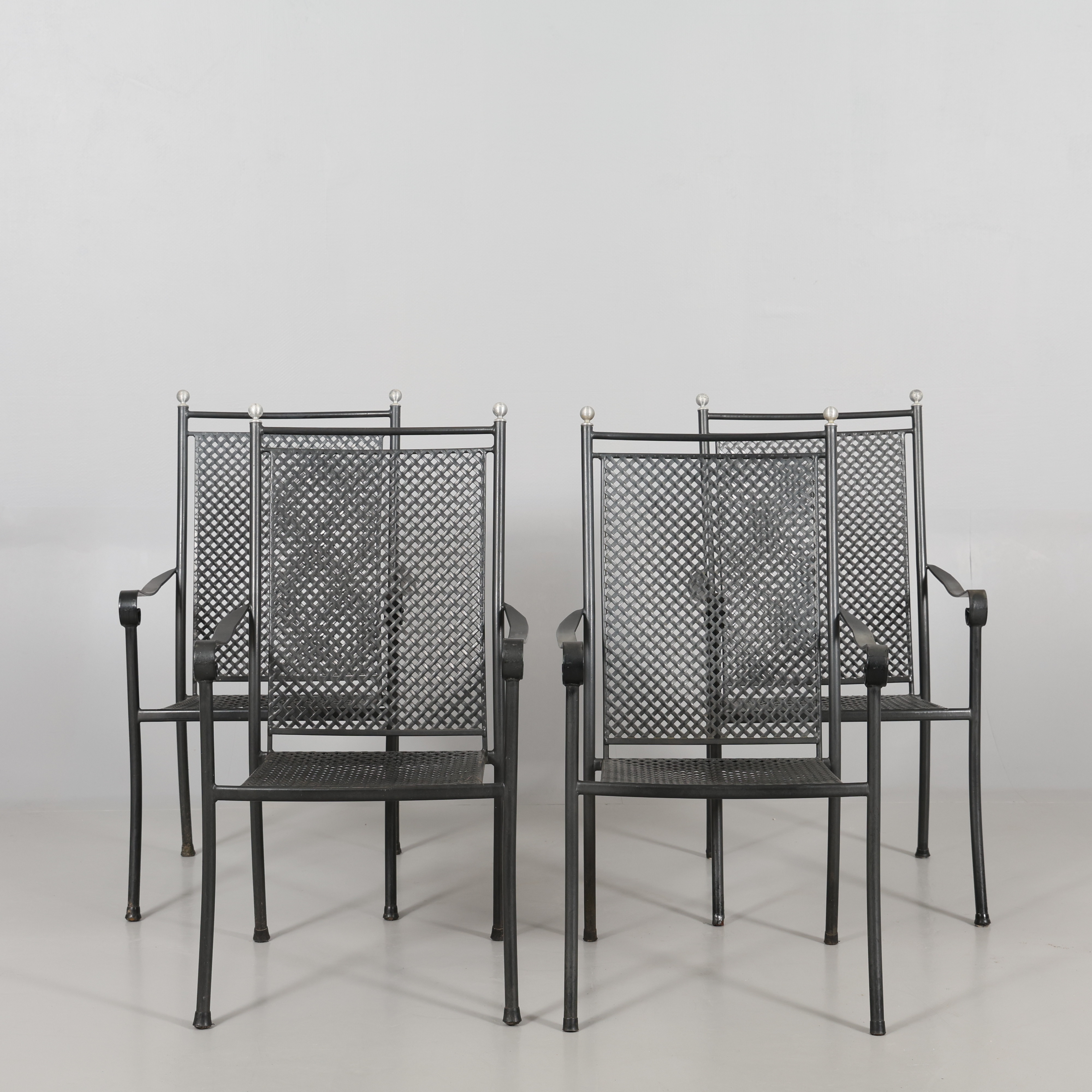 TRÄDGÅRDSSTOLAR 4 st, aluminium.