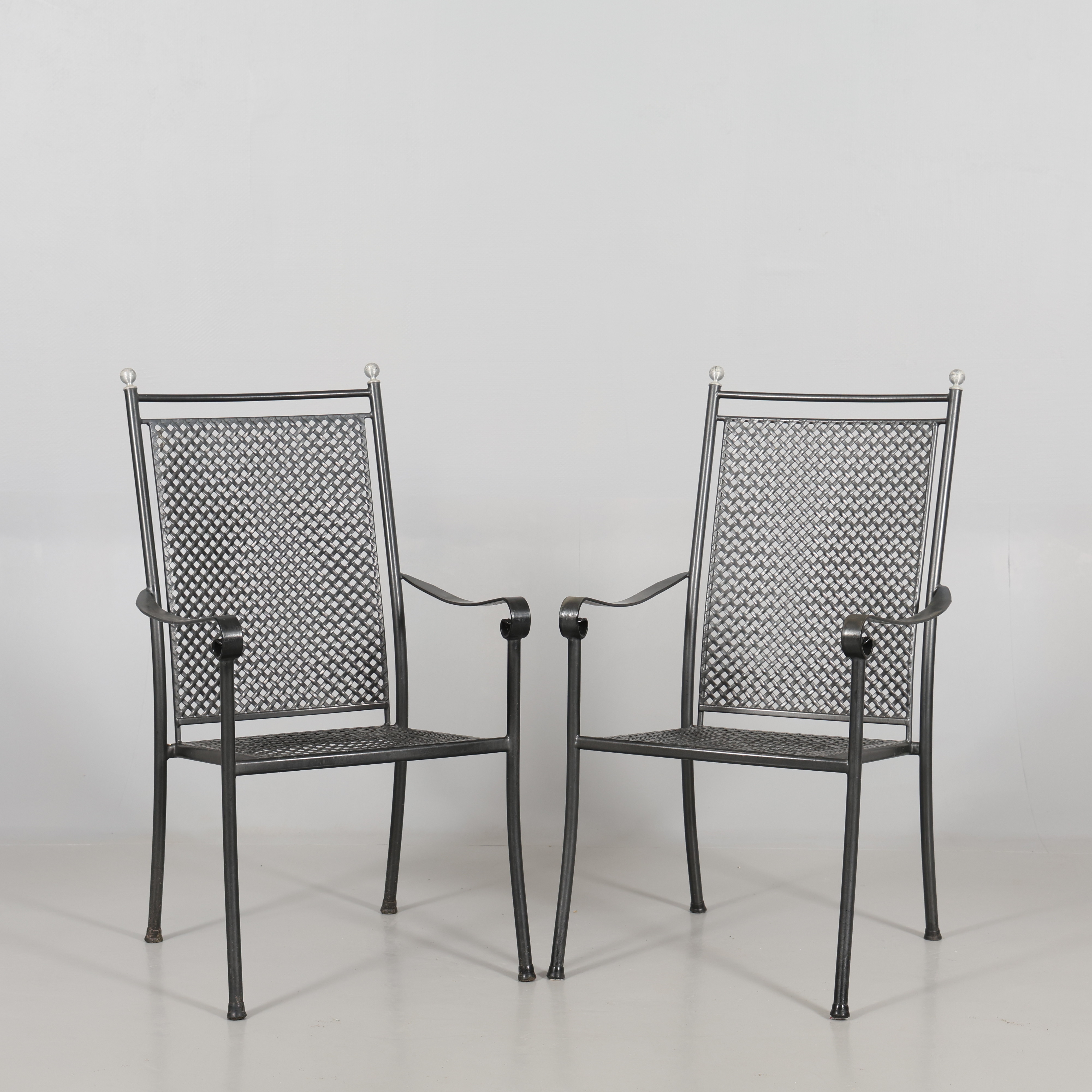TRÄDGÅRDSSTOLAR 1 par, aluminium.