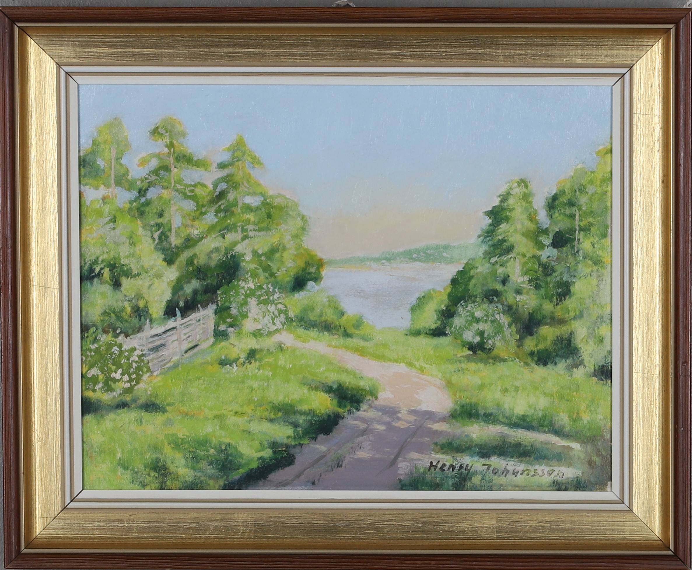 HENRY JOHANSSON. olja på pannå, signerad.