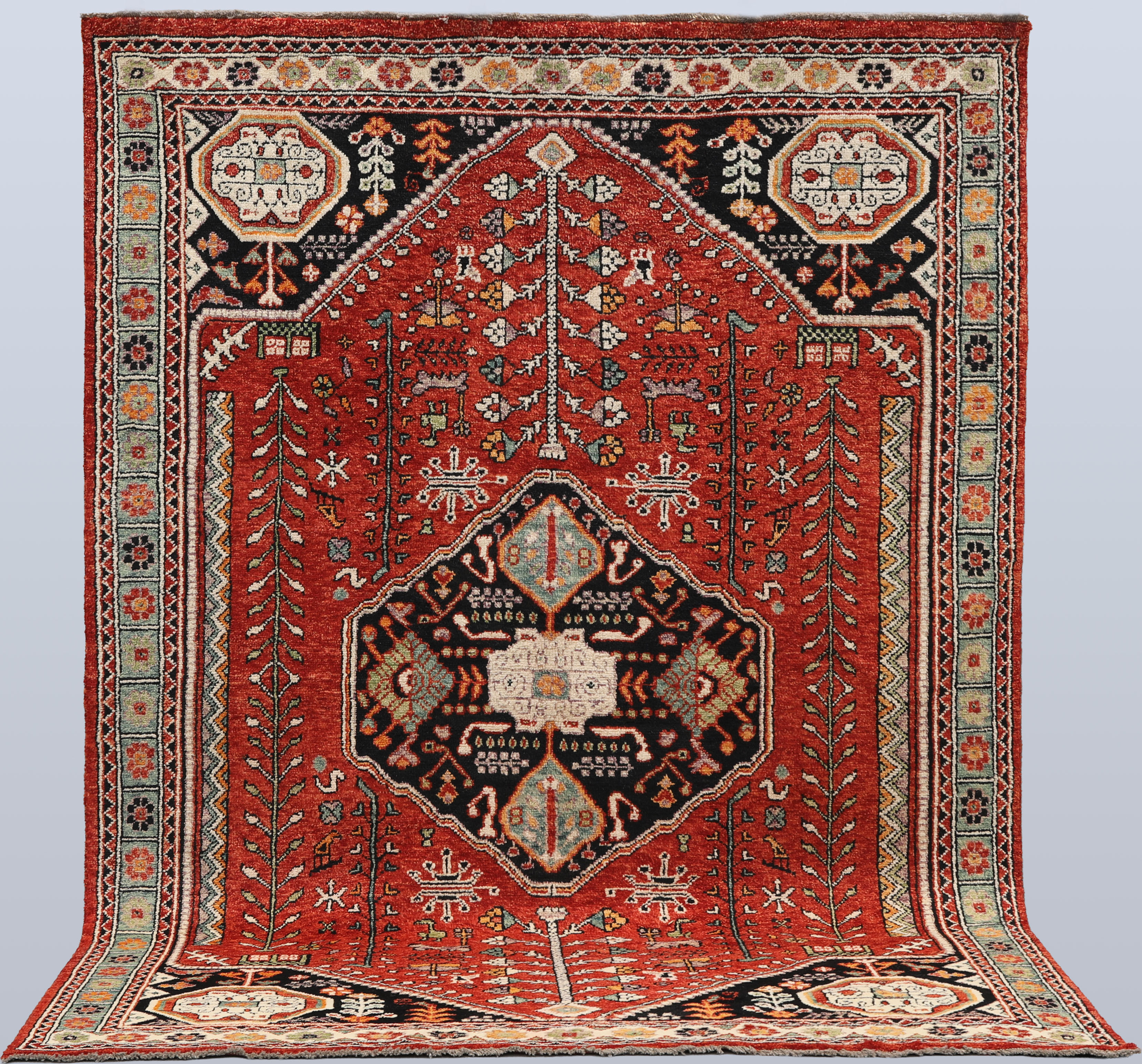 ORIENTMATTA. Figural Shirazi, ullvarp, 290 x 197 cm.
