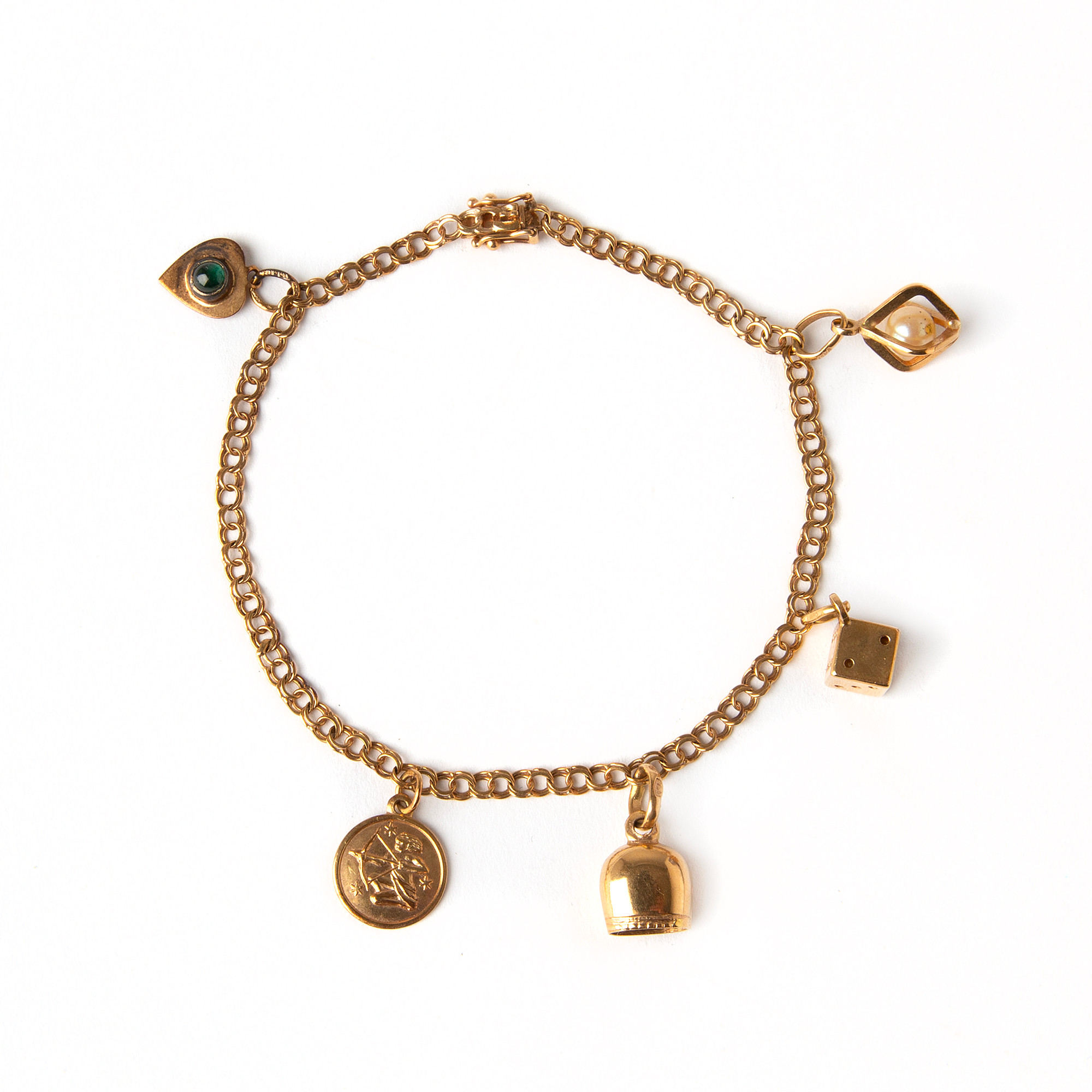 BERLOCKARMBAND, 18K guld, Hildens, Sala, 1962.