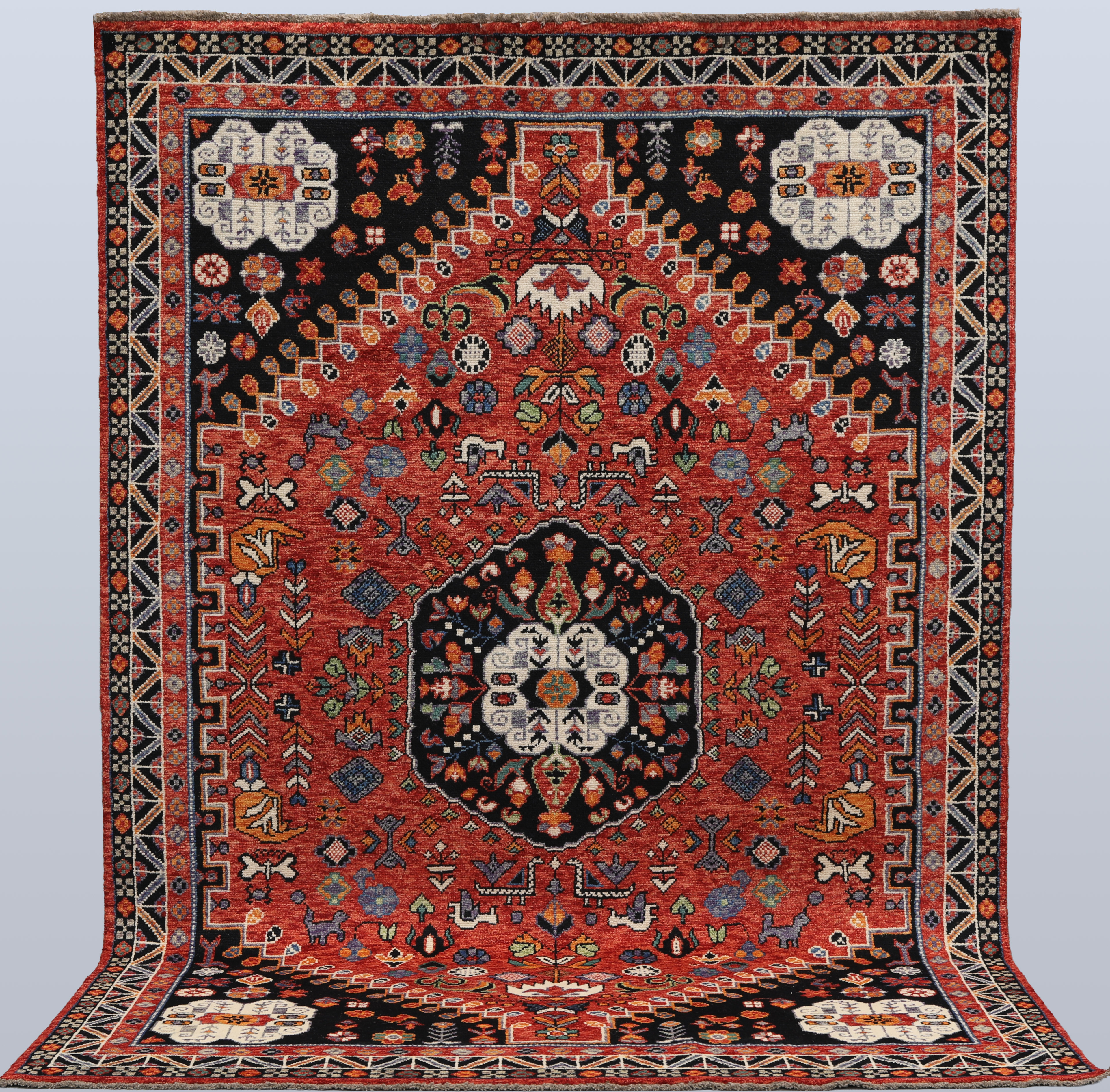 ORIENTMATTA. Figural Shirazi, ullvarp, 289 x 198 cm.