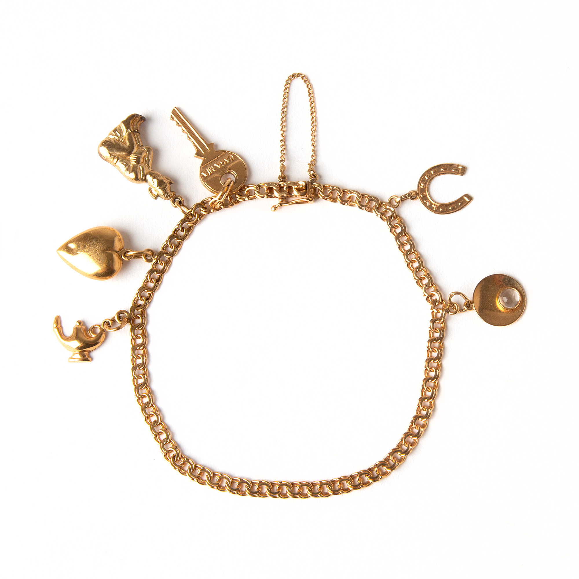 BERLOCKARMBAND, 18K guld, Hildes, Sala, 1955.