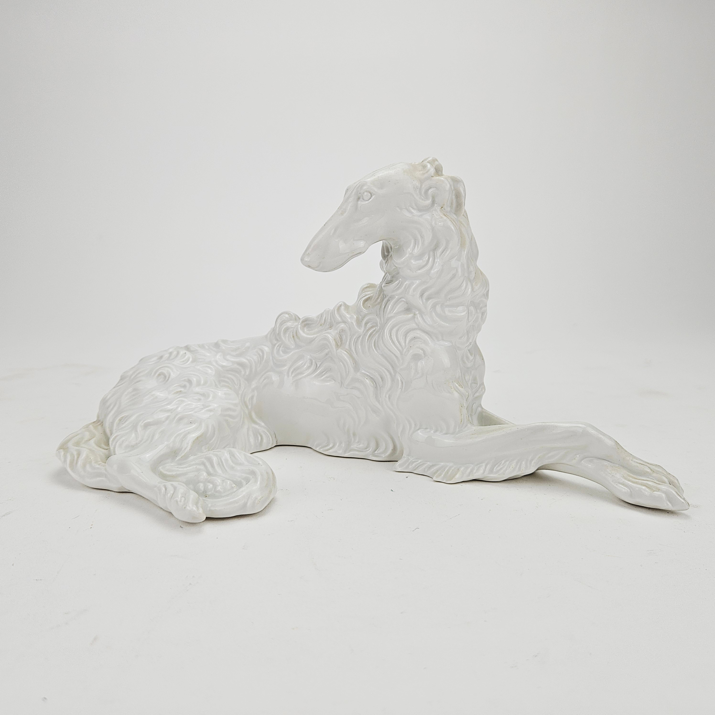 FIGURIN, Borzoi, porslin, Schlaggenwald, Tyskland.