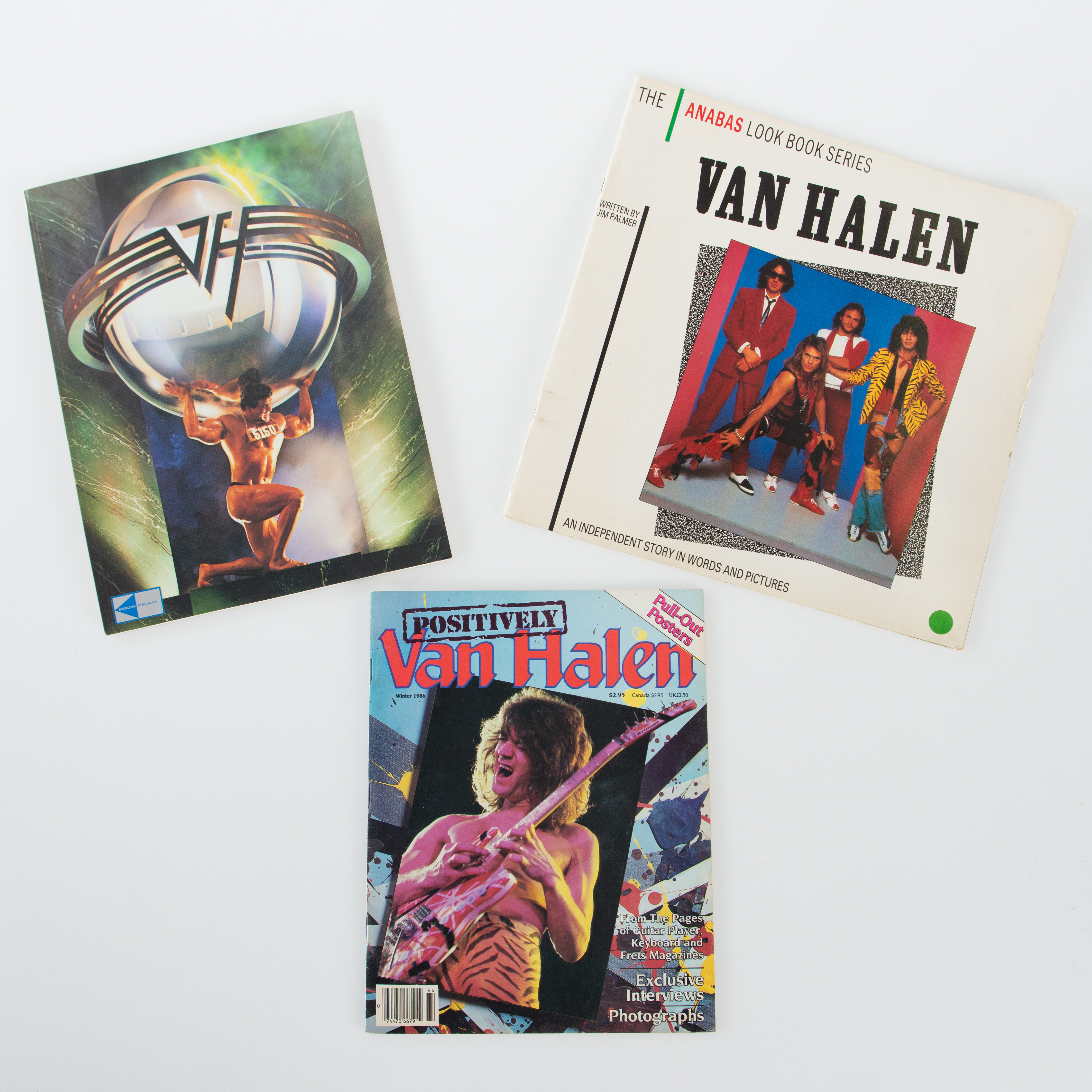 VAN HALEN, THE ANABAS LOOK BOOK SERIES. TIDNING POSITIVELY, VH 5150 NOTBOK.