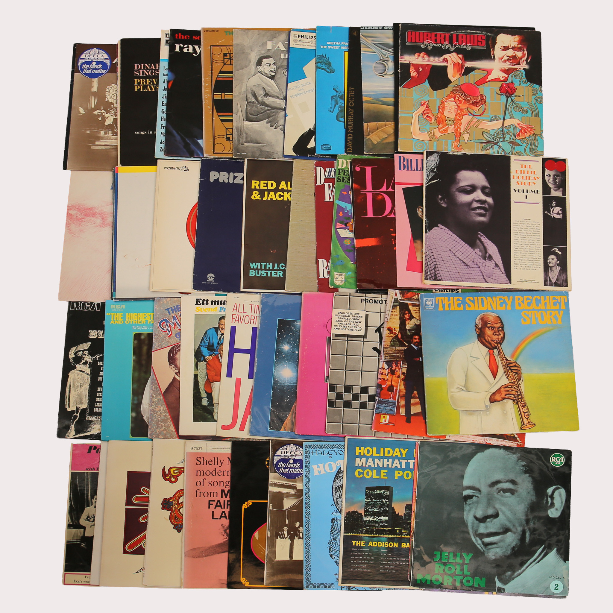 PARTI VINYL/LP skivor, jazz bla Shelley Manne, Duke Ellington, Freddie Keppard, Fats Waller, mfl, tot ca 50 st.