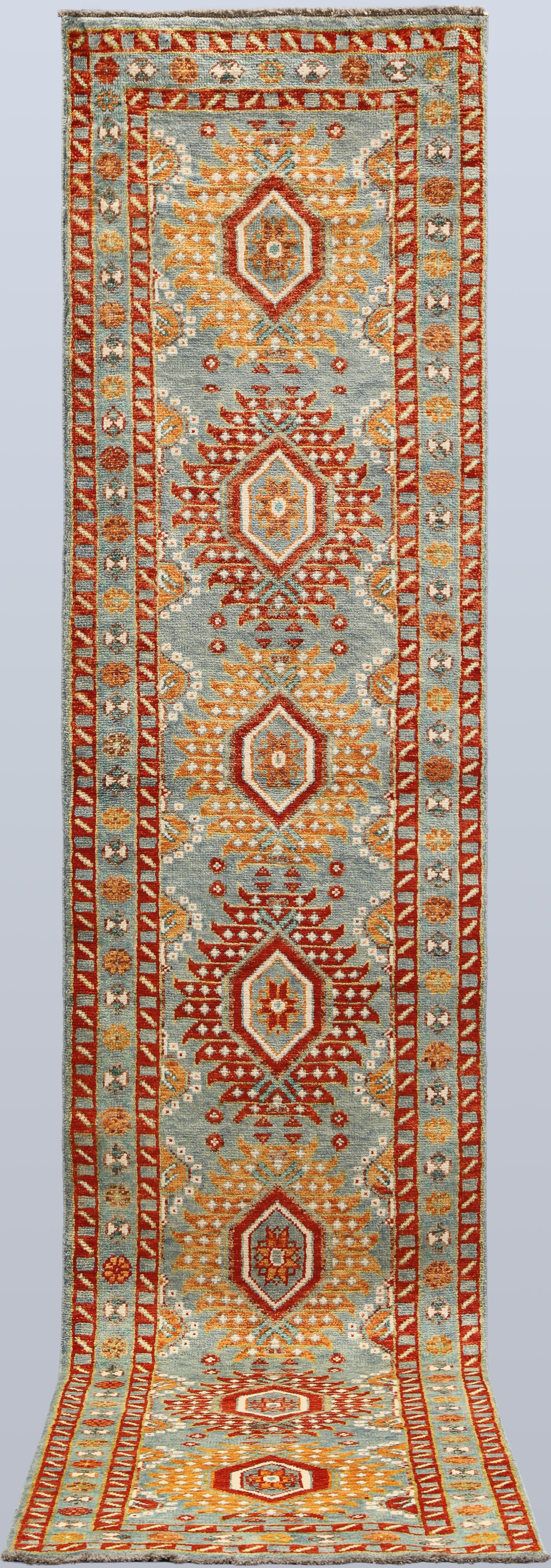 ORIENTMATTA. Orientalisk gallerimodell, ullvarp, 379 x 82 cm.