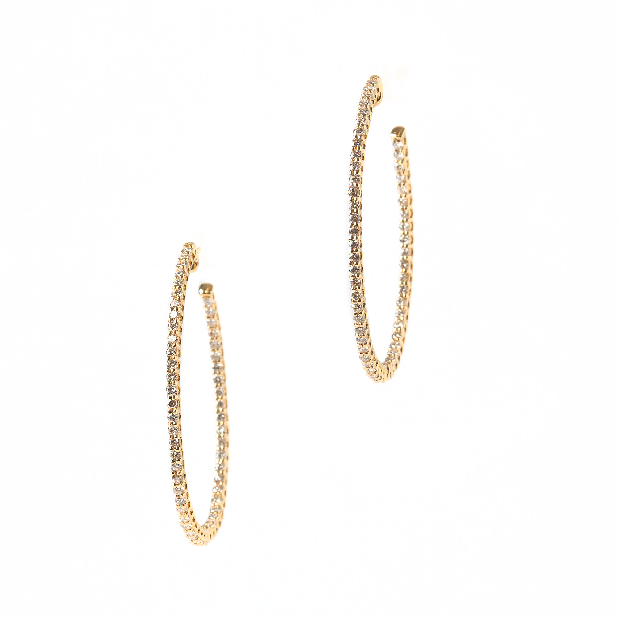 ÖRHÄNGEN, 18K guld med briljantslipade diamanter, totalt ca 1.17 ct.