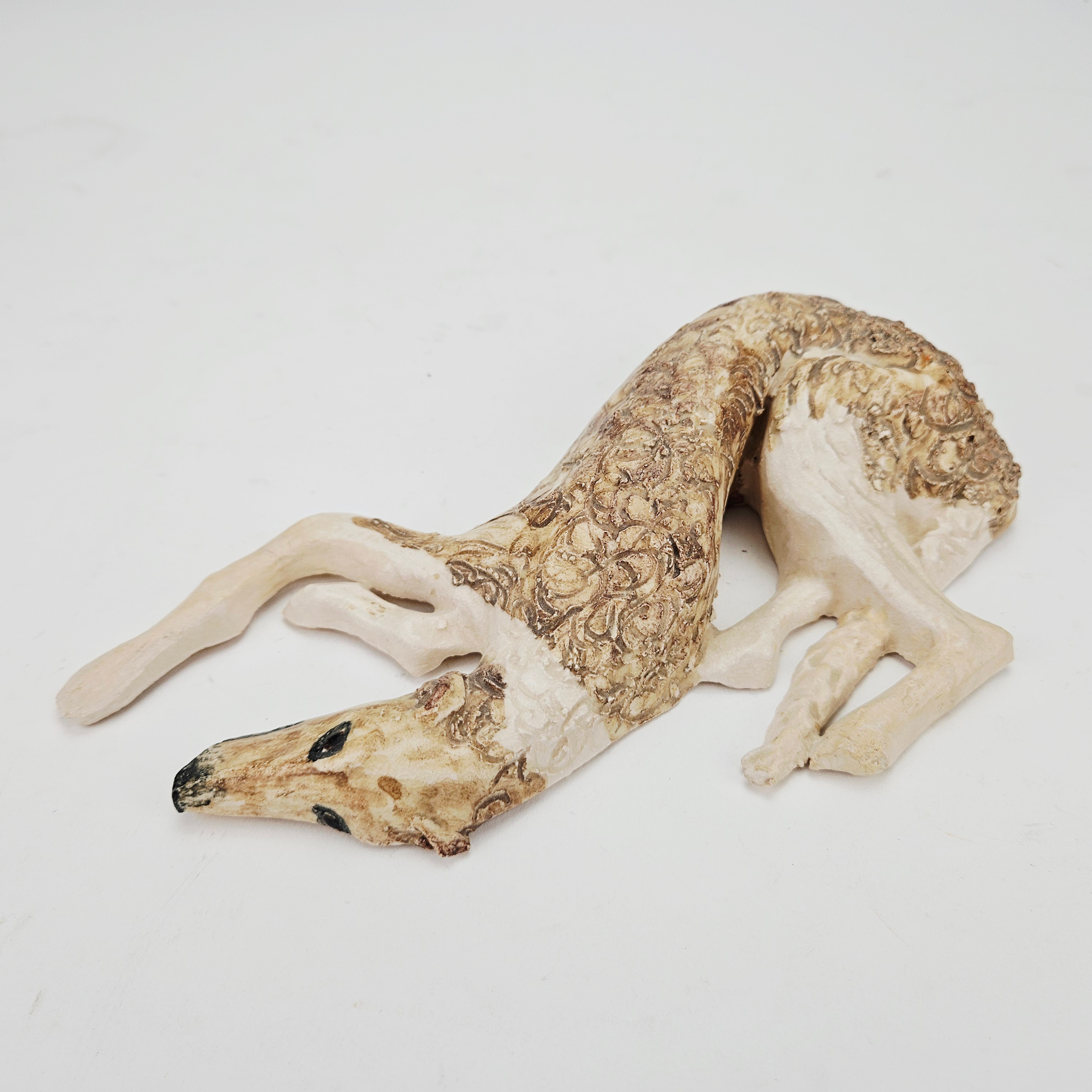 FIGURIN, keramik, Borzoi, signerad Agneta Weidinger och daterad -71.