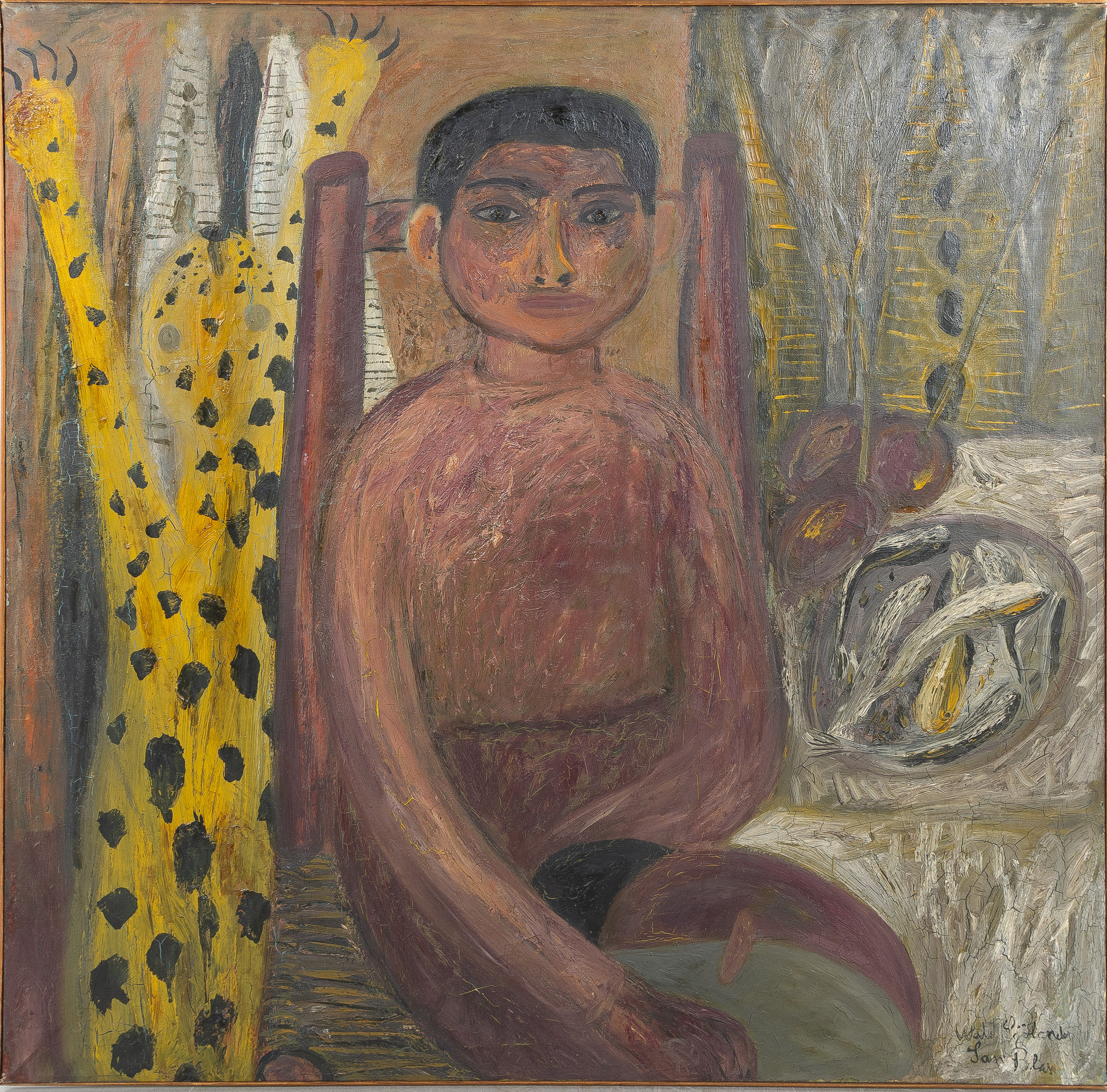 WALDEMAR SJÖLANDER (1908–1988). Porträtt, olja på duk.