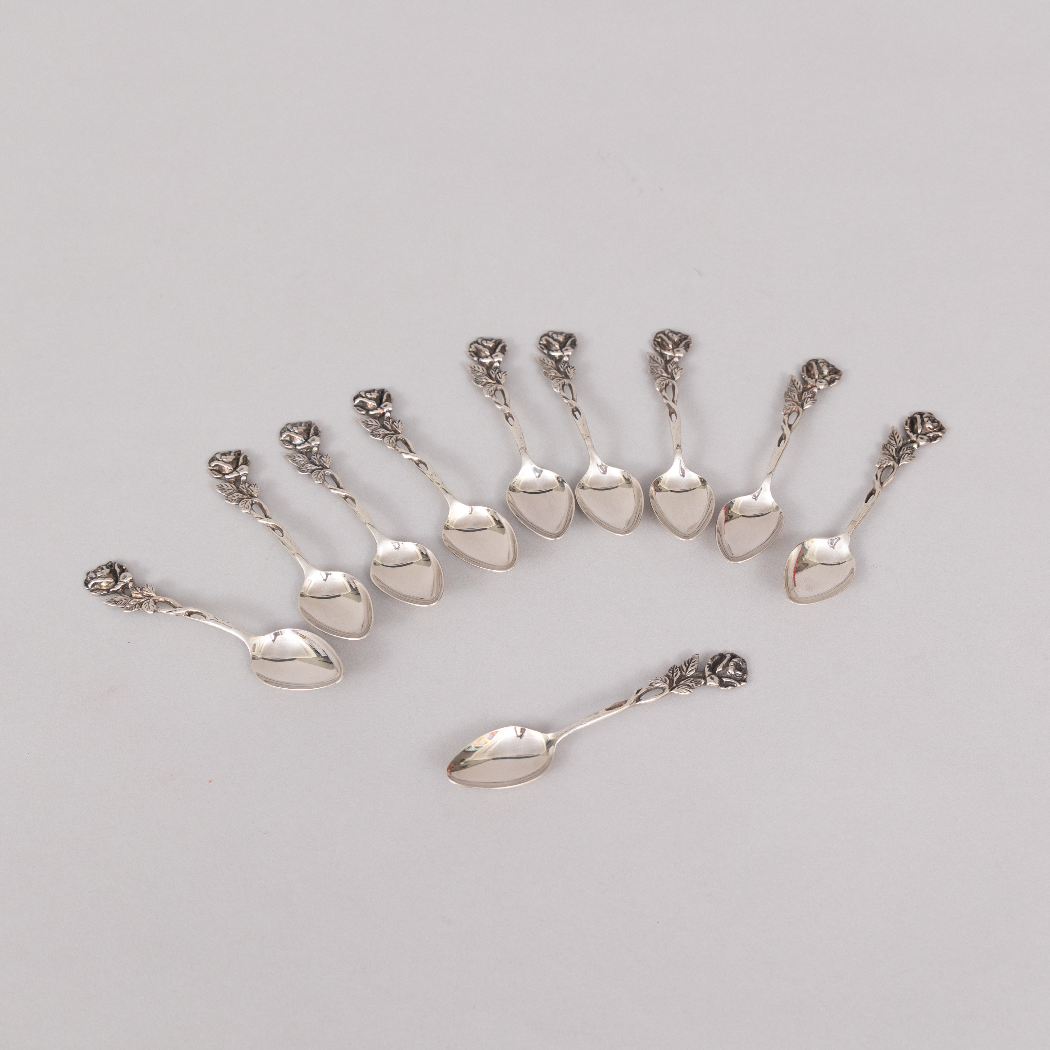KAFFESKEDAR, 10 delar, Silver.
