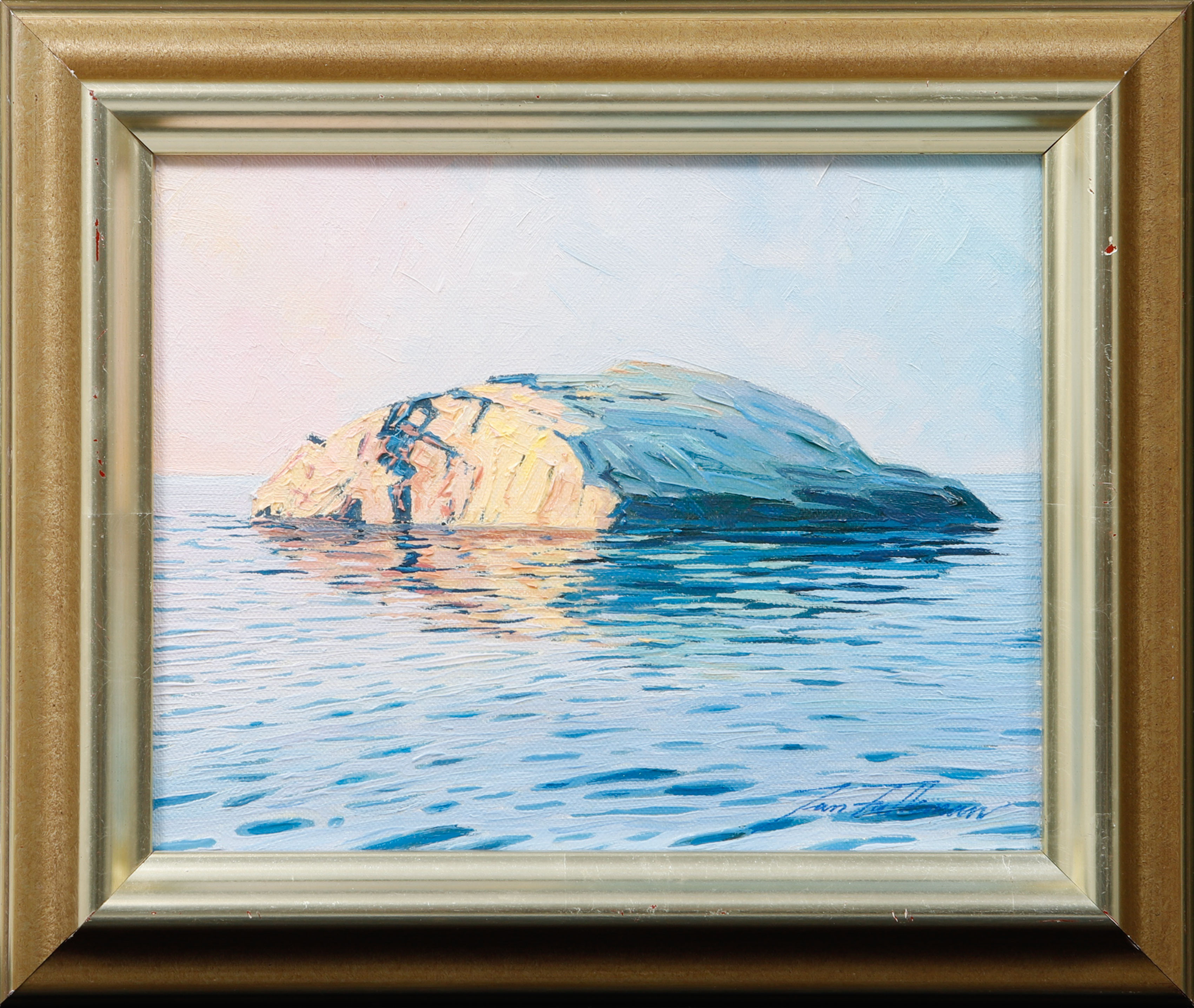 JAN FALKMAN. "Kvälls efekt", olja på duk, signerad.