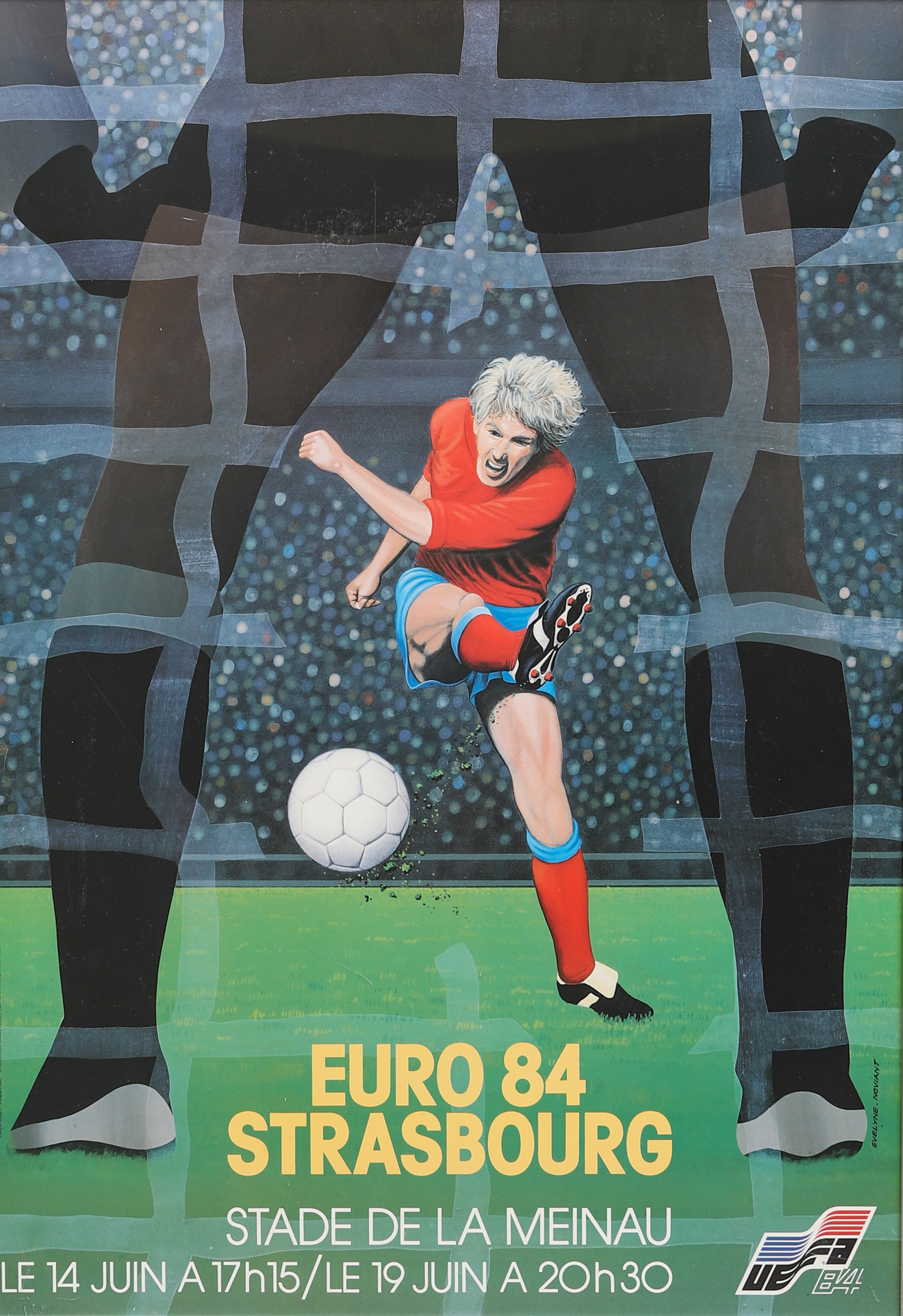 AFFISCH, Fotboll, "Euro 84 Strasbourg".