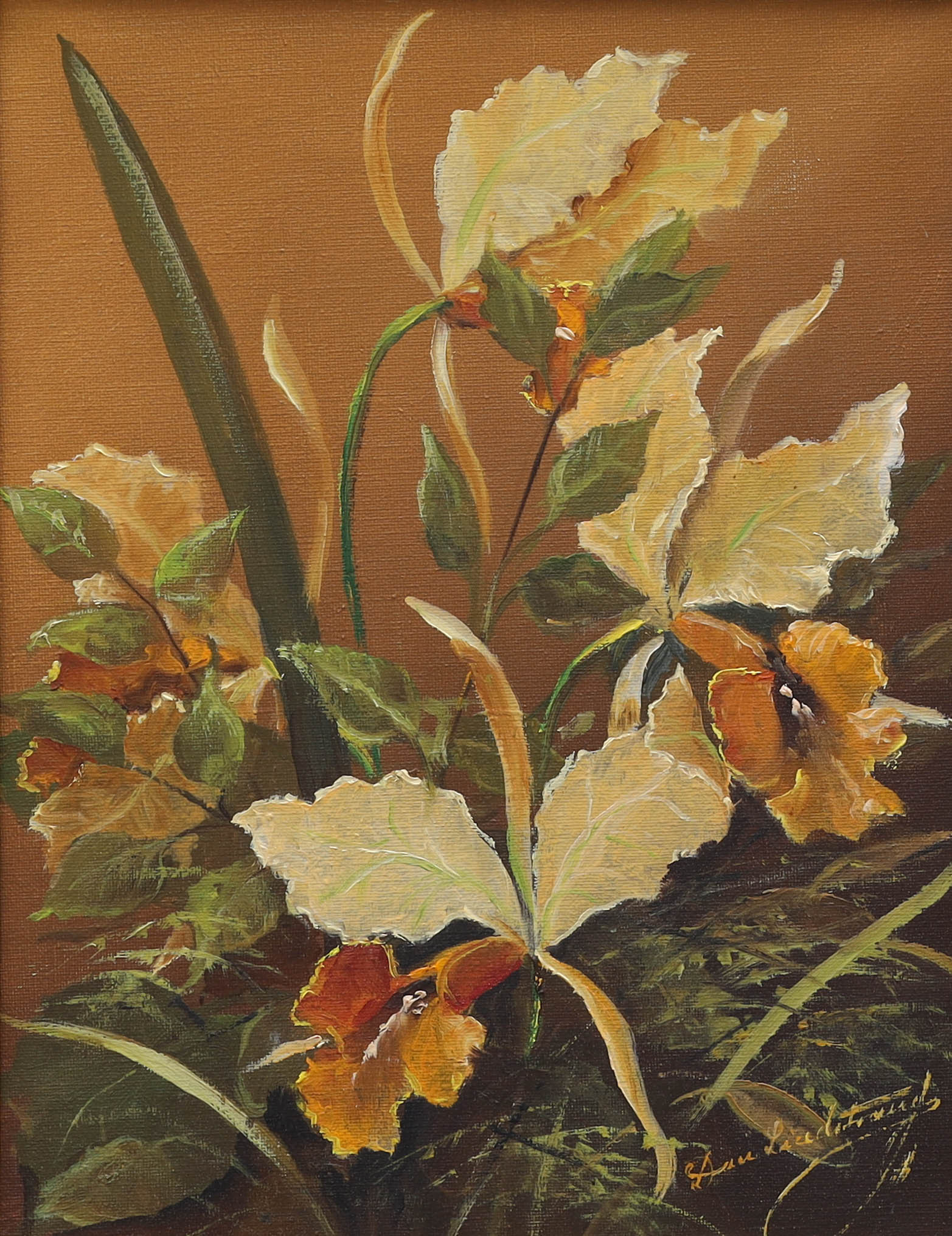 DAN LINDSTRAND. olja på duk, blomsterstilleben, signerad.