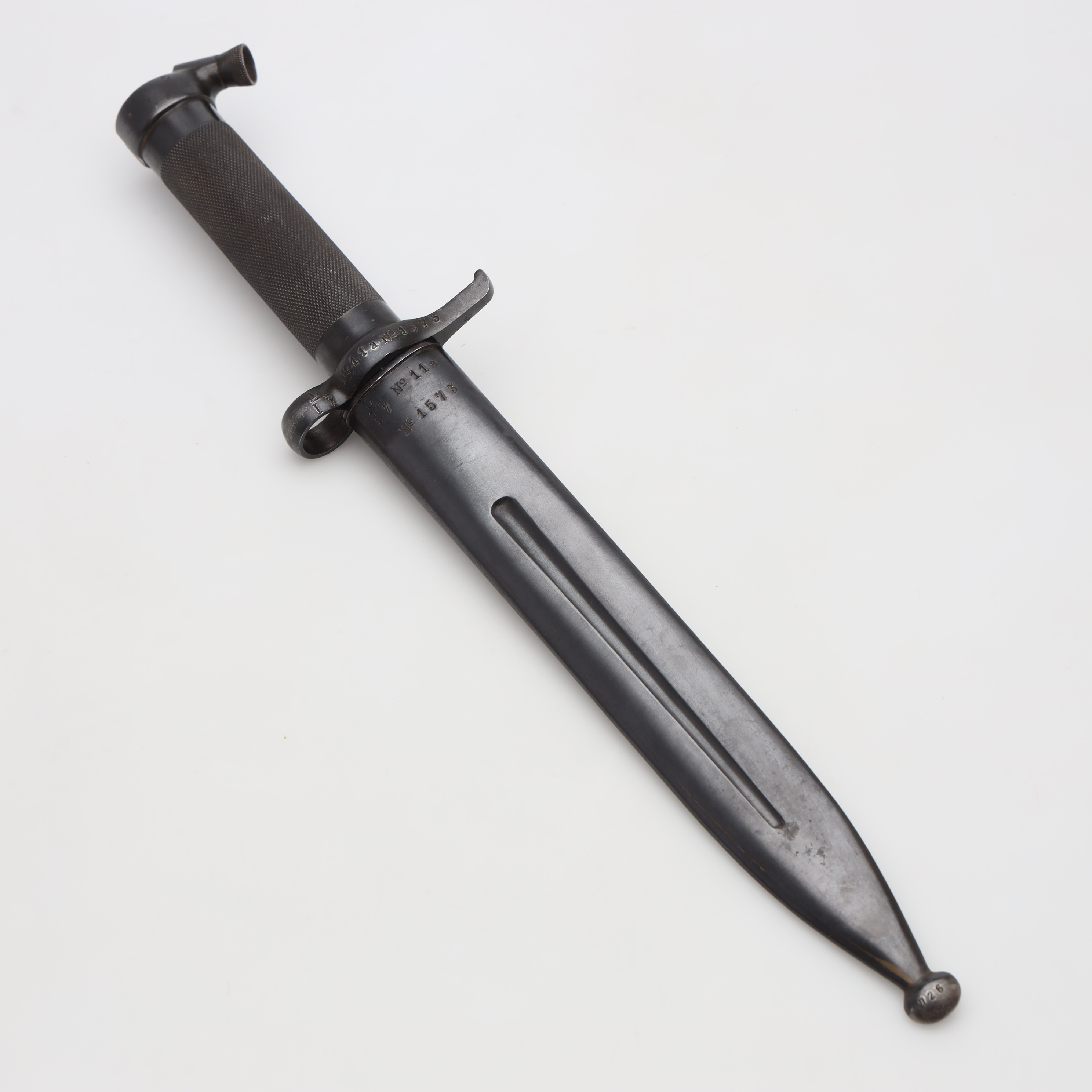 KNIVBAJONETT med stålbalja, m/1896, EJ AB.