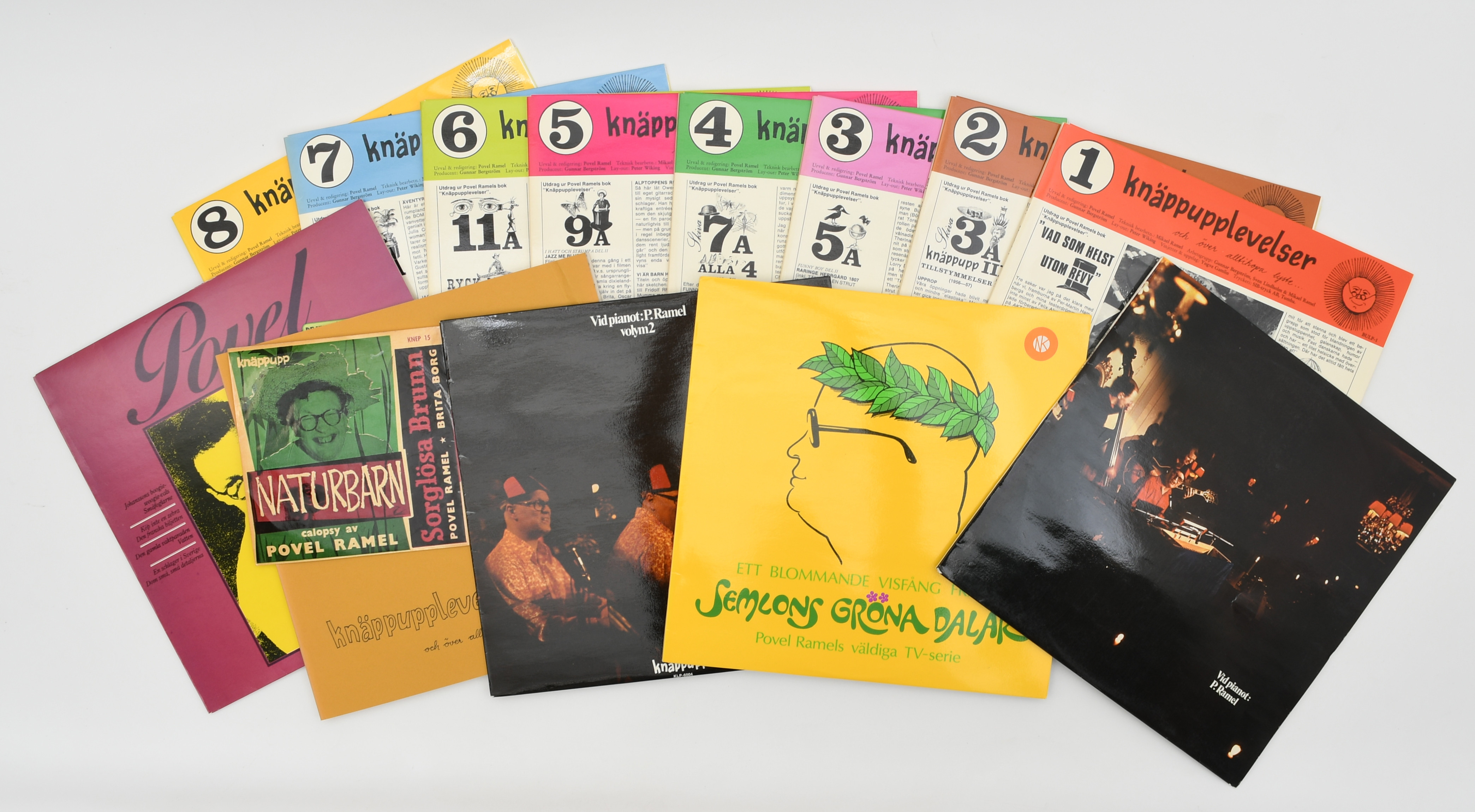 Vinylskivor Povel Ramel, 13 st.