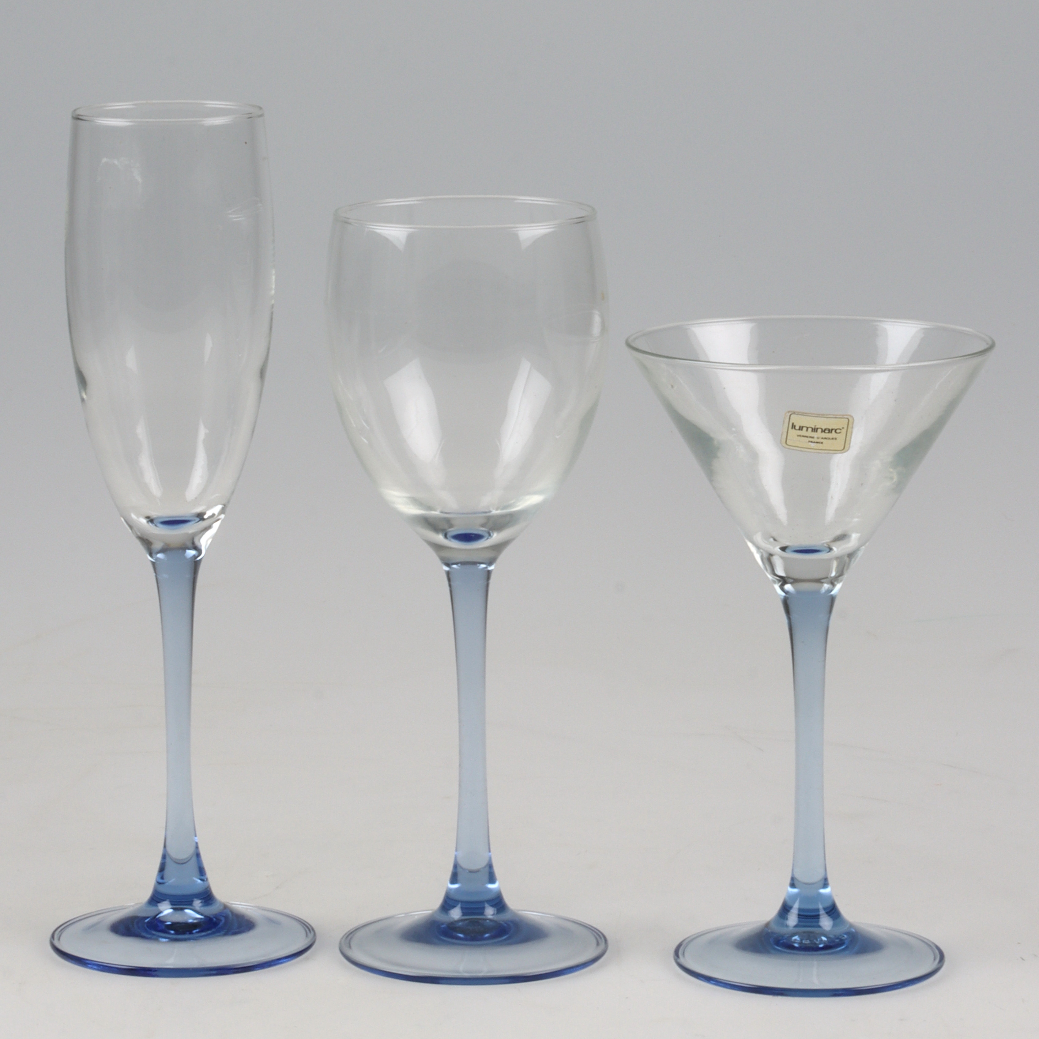 GLASSERVISDELAR, 23 st, glas, Luminarc, Frankrike.