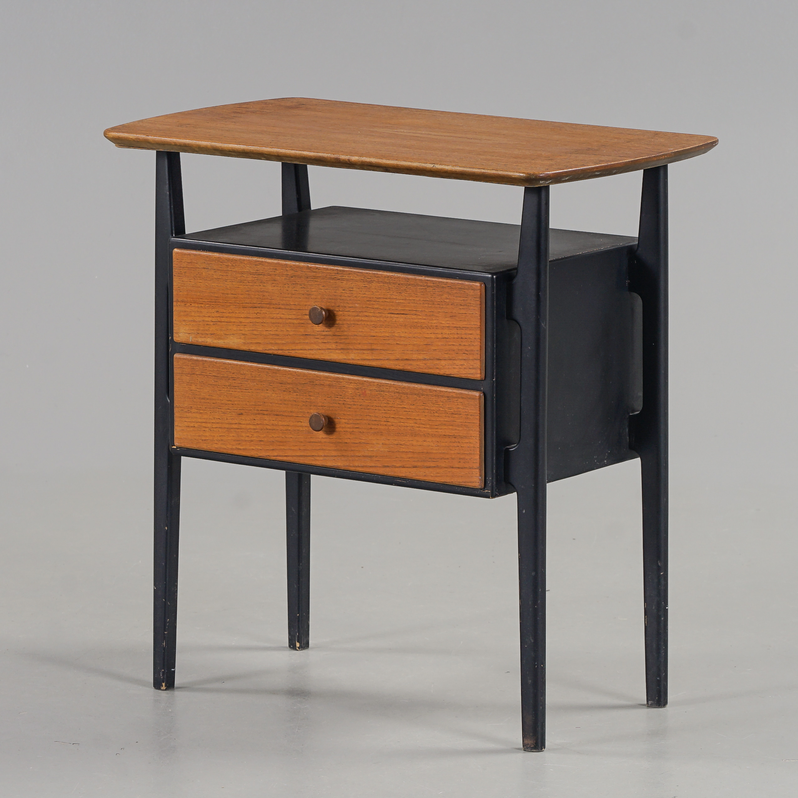 BORD Med lådor, teak, 1950/60-tal.