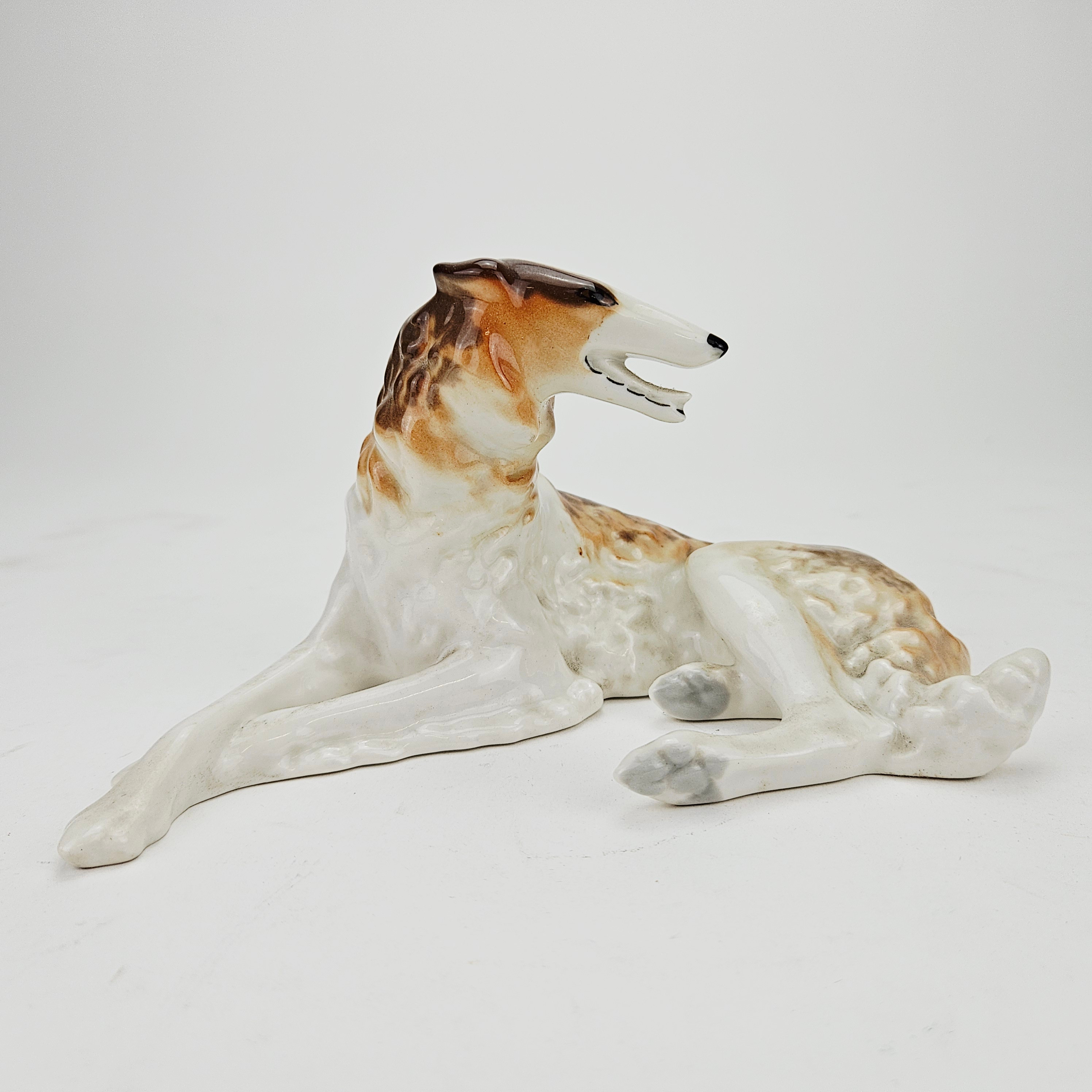 FIGURIN, porslin, Borzoi, Lomonosov, USSR.
