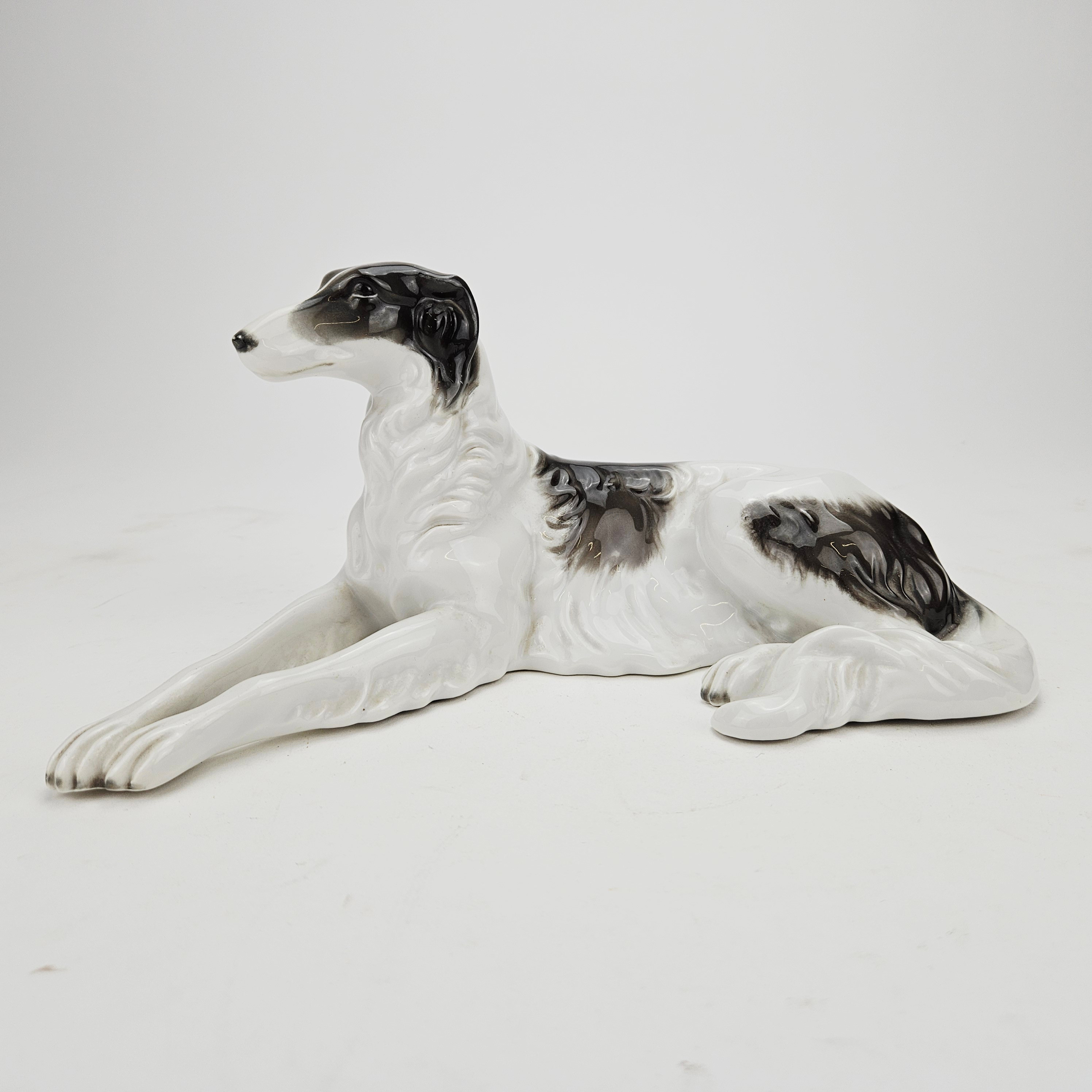 FIGURIN, porslin, Borzoi, Neu-Tettau, Tyskland.