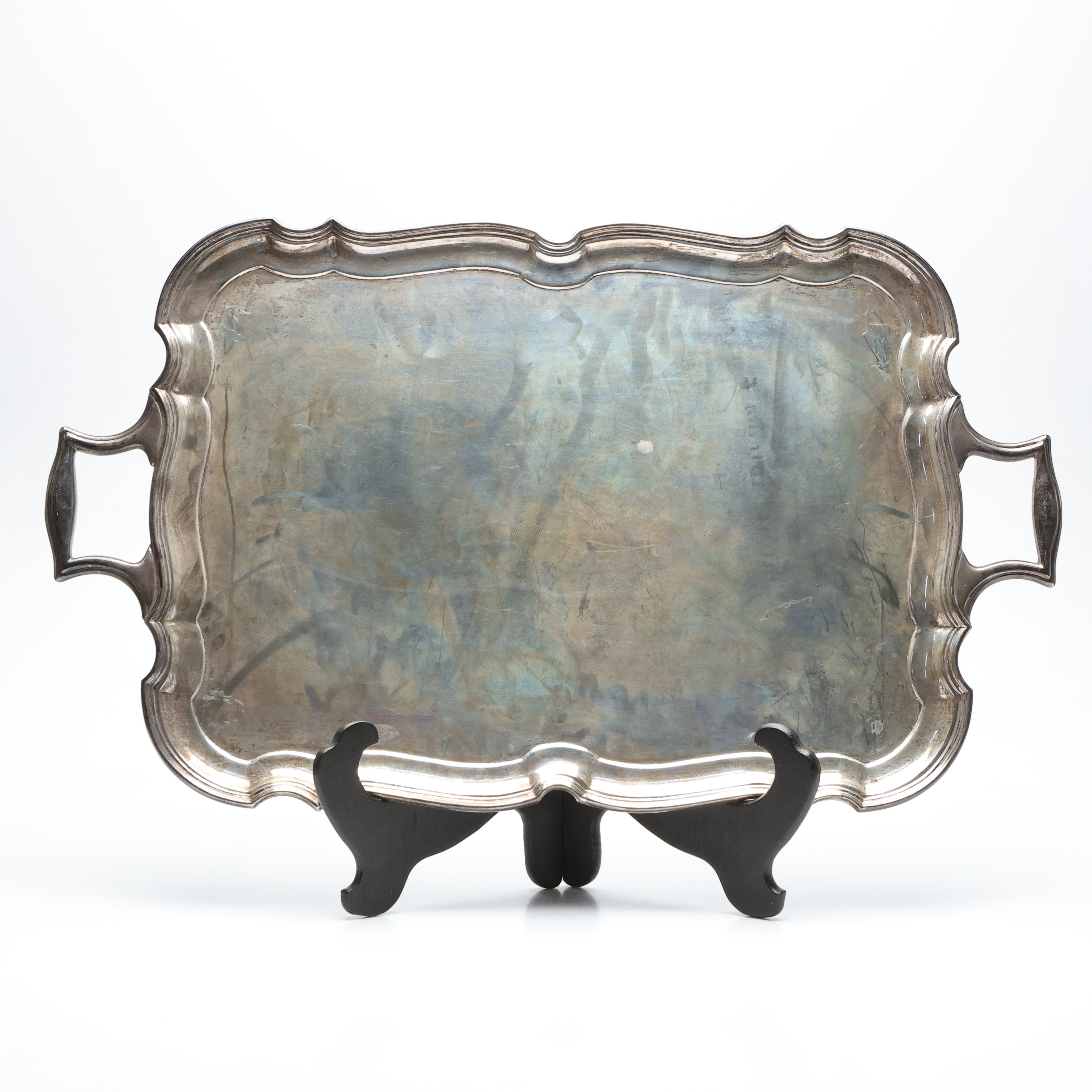 SERVERINGSBRICKA, stor modell, silver, England, Chester, Barker Brothers, England.